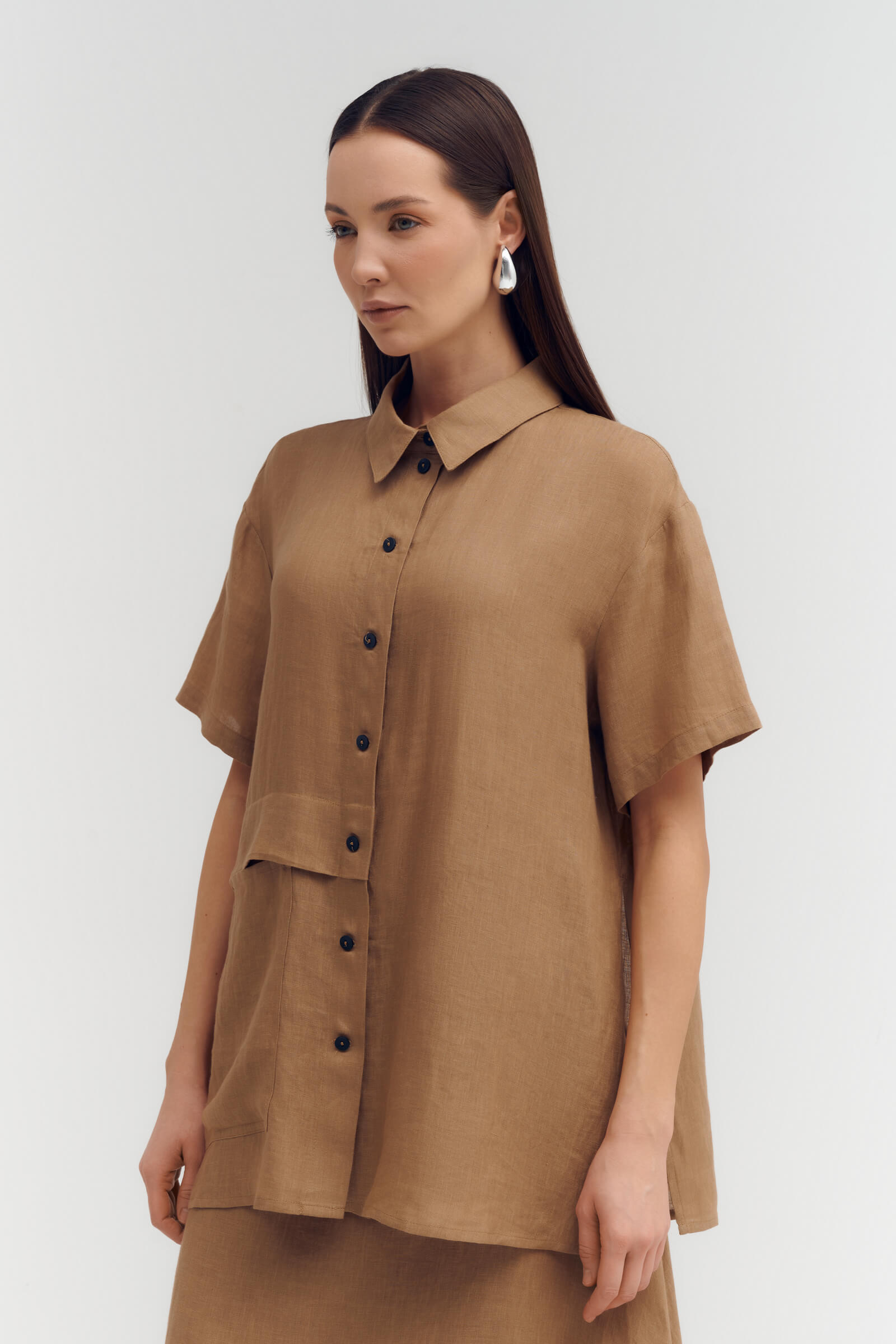 Рубашка из льна Бренд Sarah Pacini