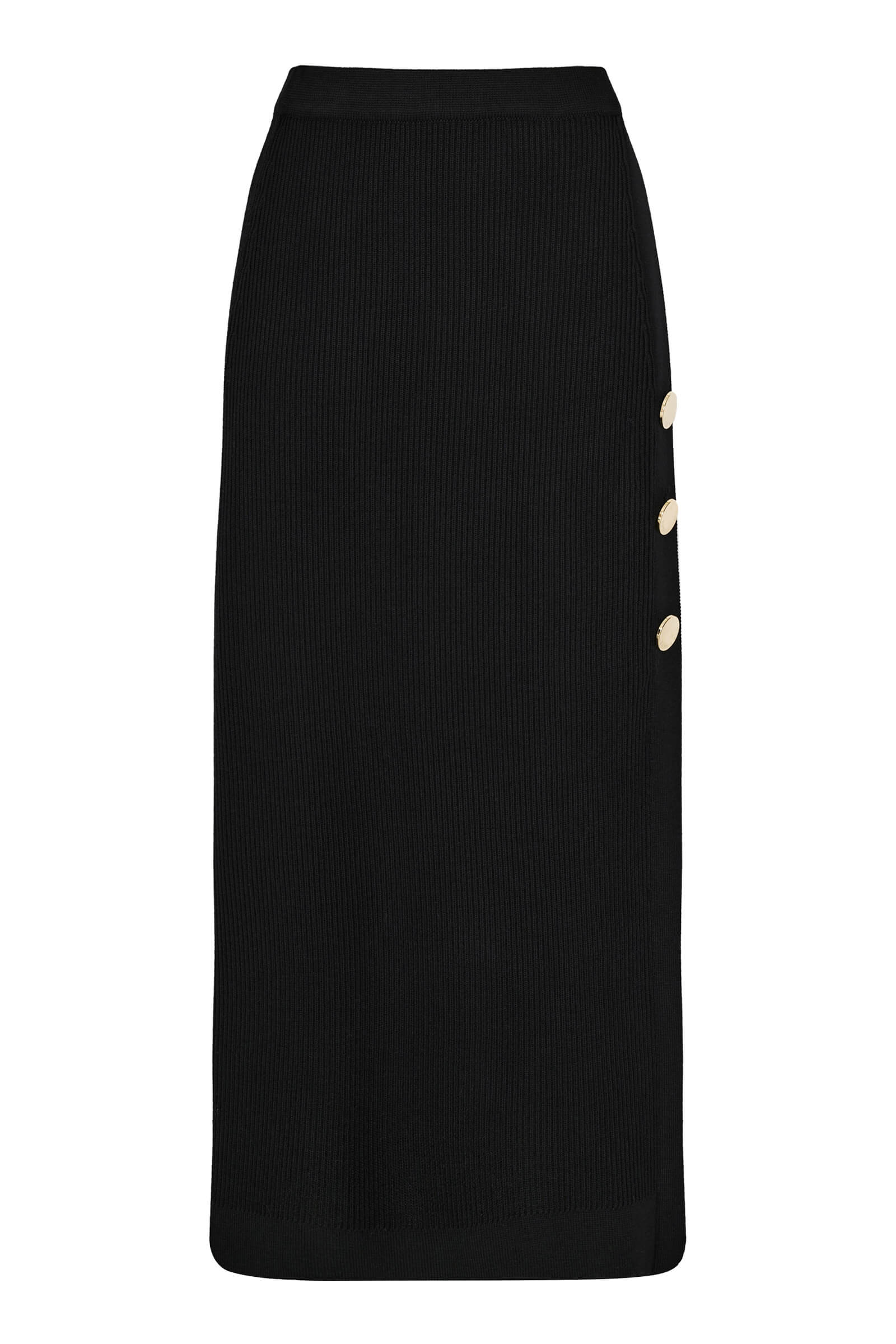 Трикотажная юбка из шерсти в рубчик Бренд Daniela Drei