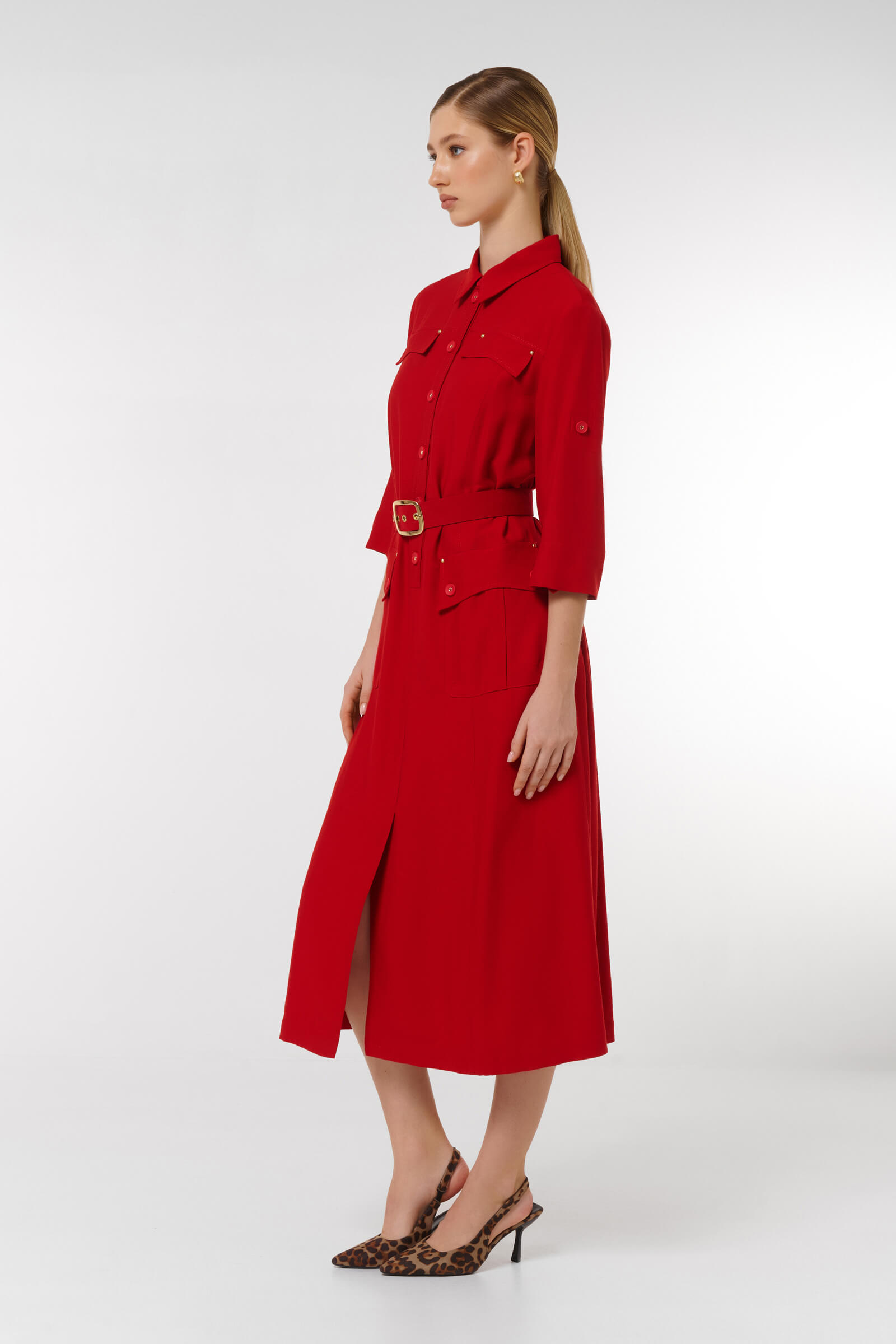 Платье миди с карманами Бренд Caterina Leman