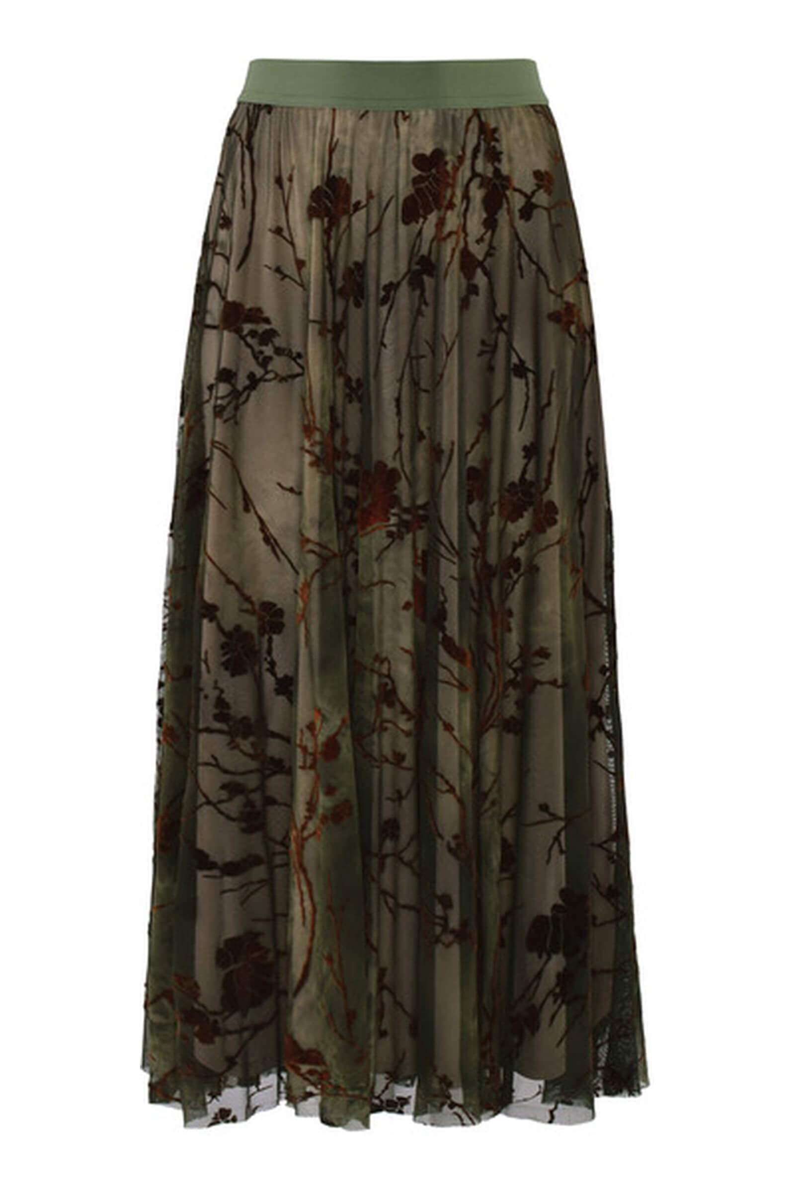 Расклешенная юбка с бархатным цветочным узором Бренд Caterina Leman