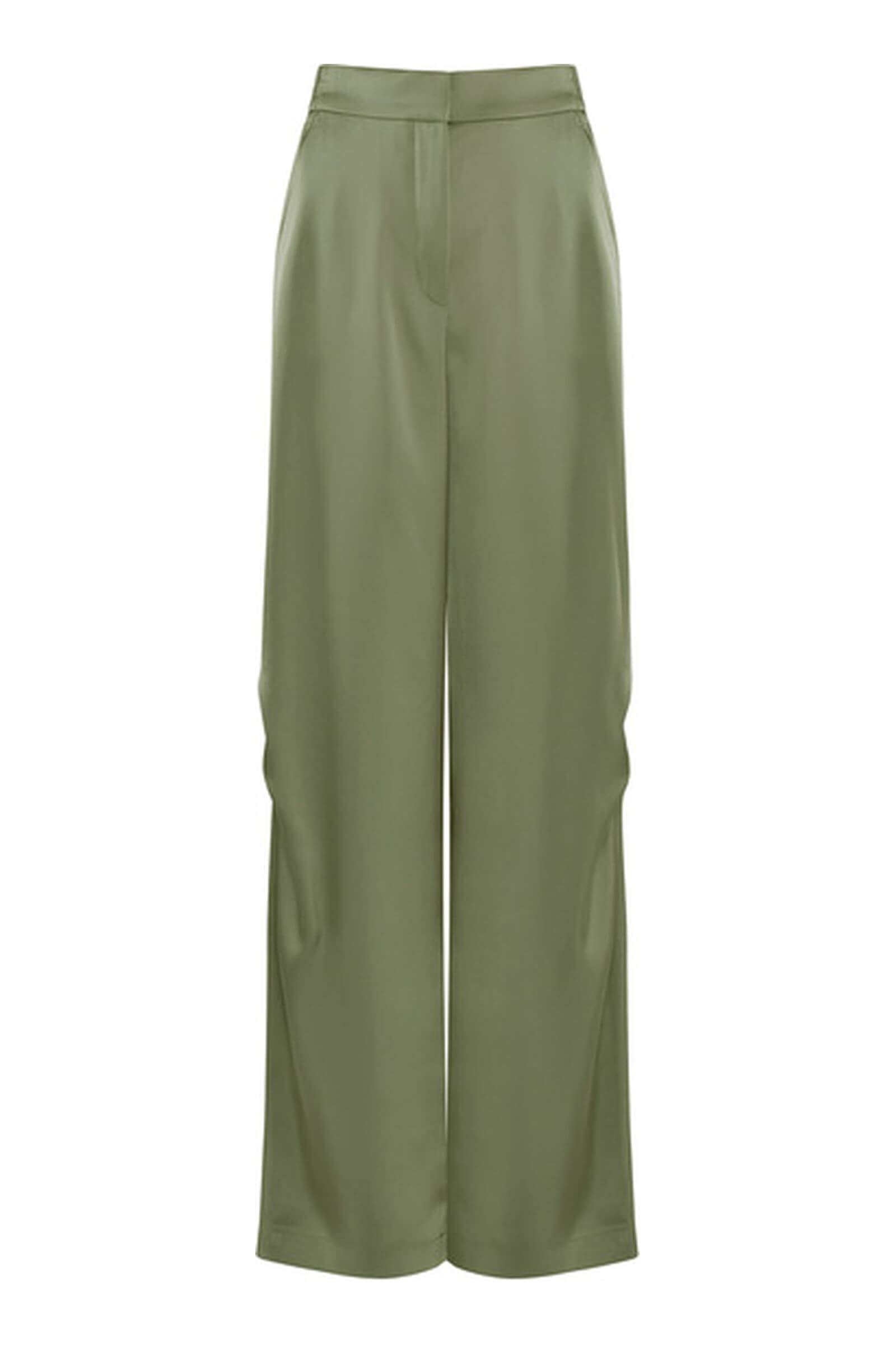 Атласные брюки с декоративными защипами Бренд Caterina Leman