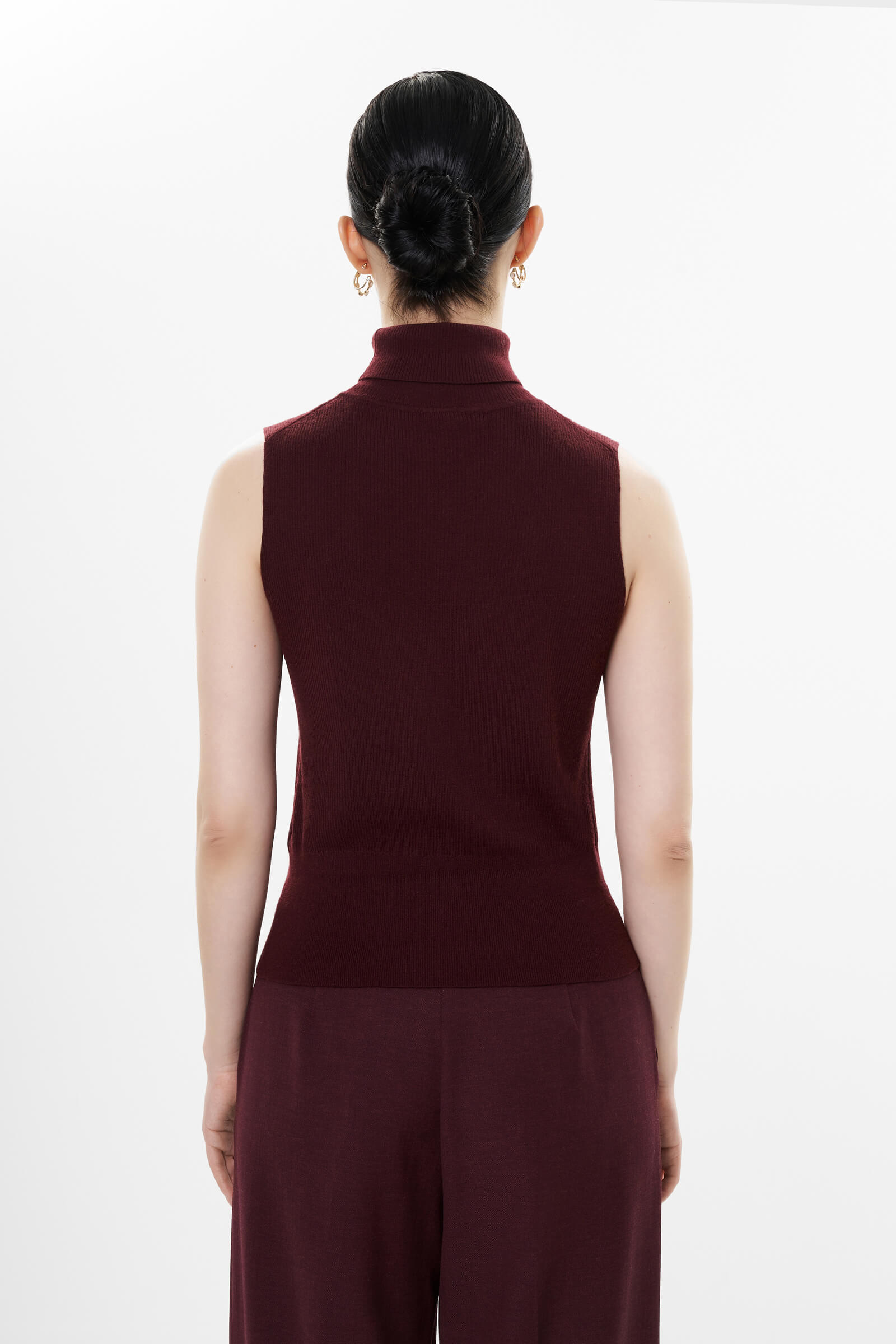 Шерстяная водолазка в рубчик Бренд Diana Gallesi