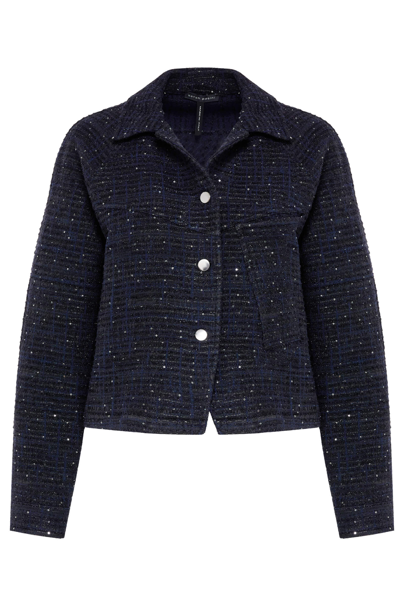 Трикотажный жакет с пайетками Бренд Sarah Pacini
