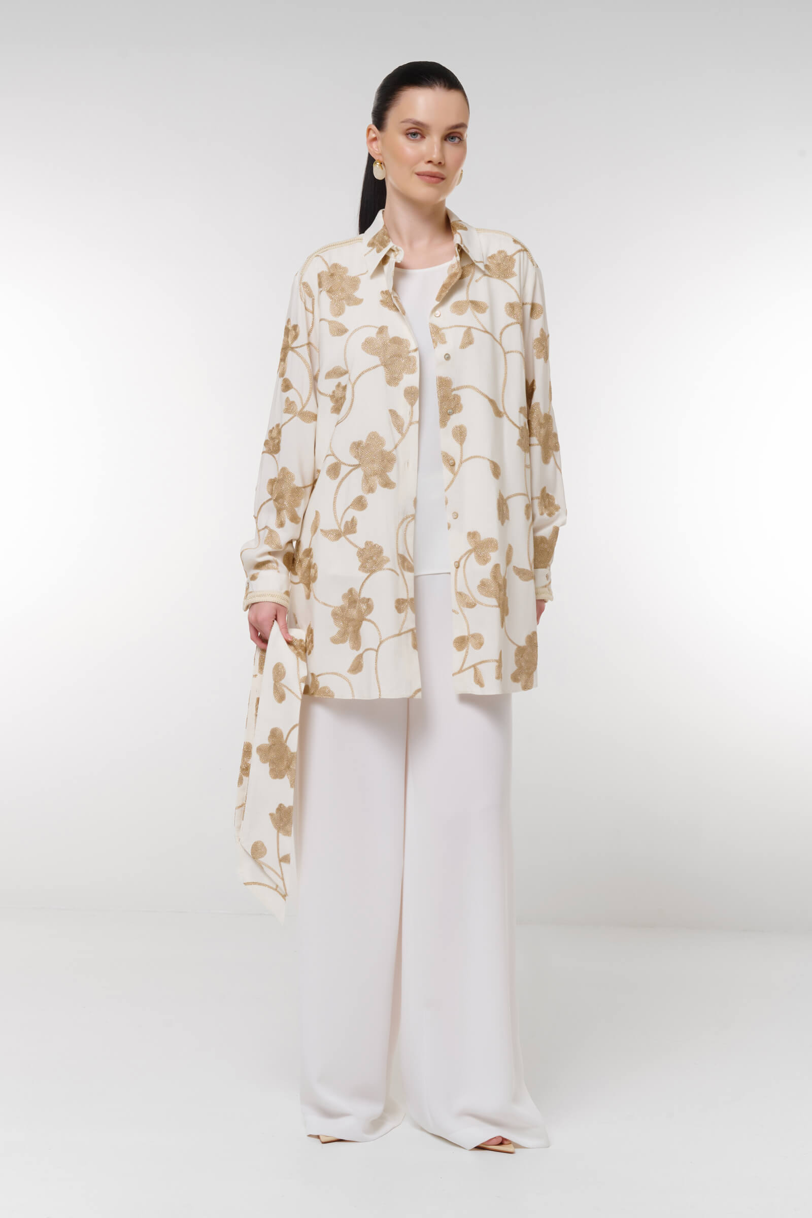 Блузка с цветочным узором Бренд Caterina Leman