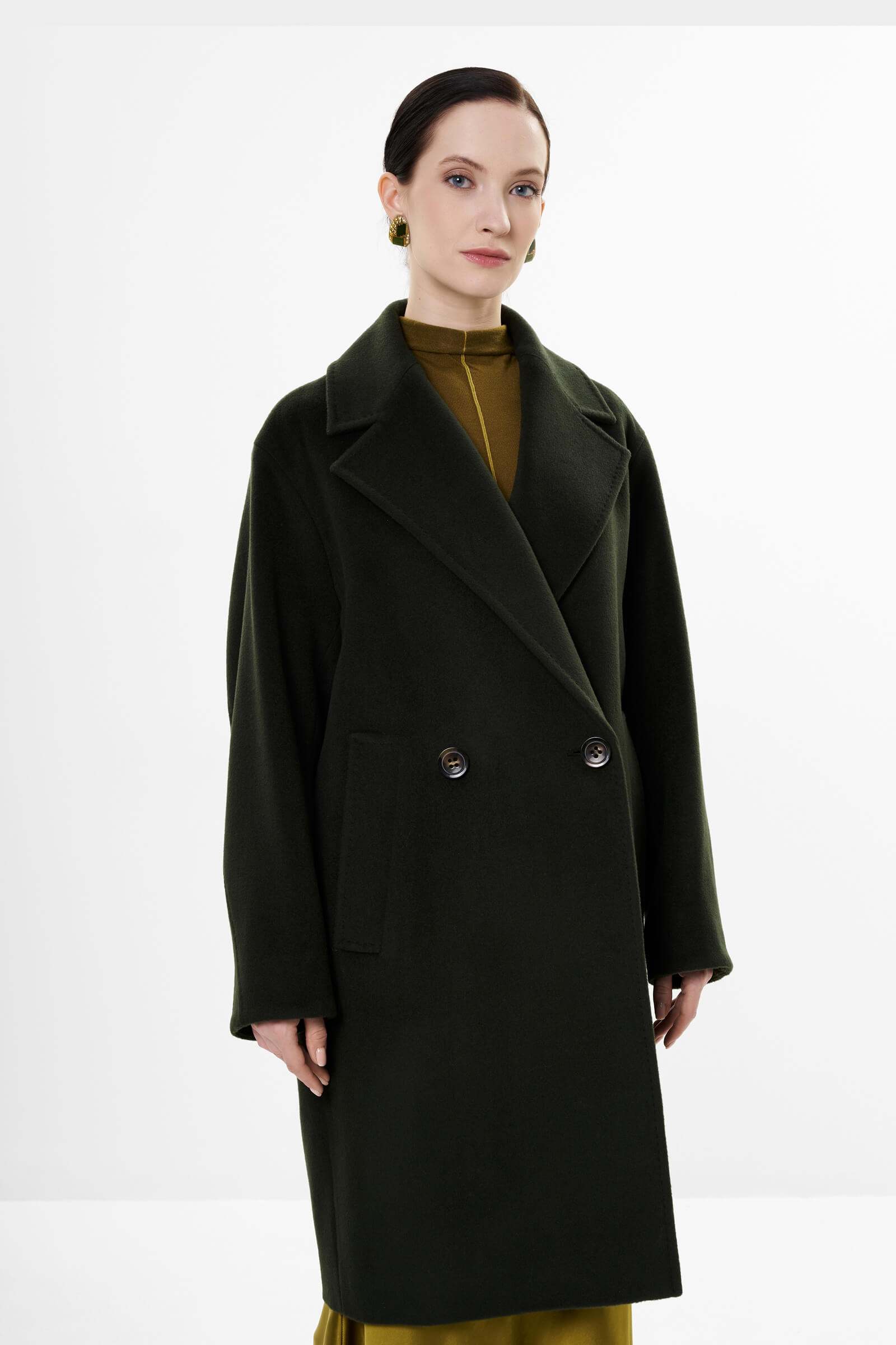 Двубортное шерстяное пальто Бренд Diana Gallesi