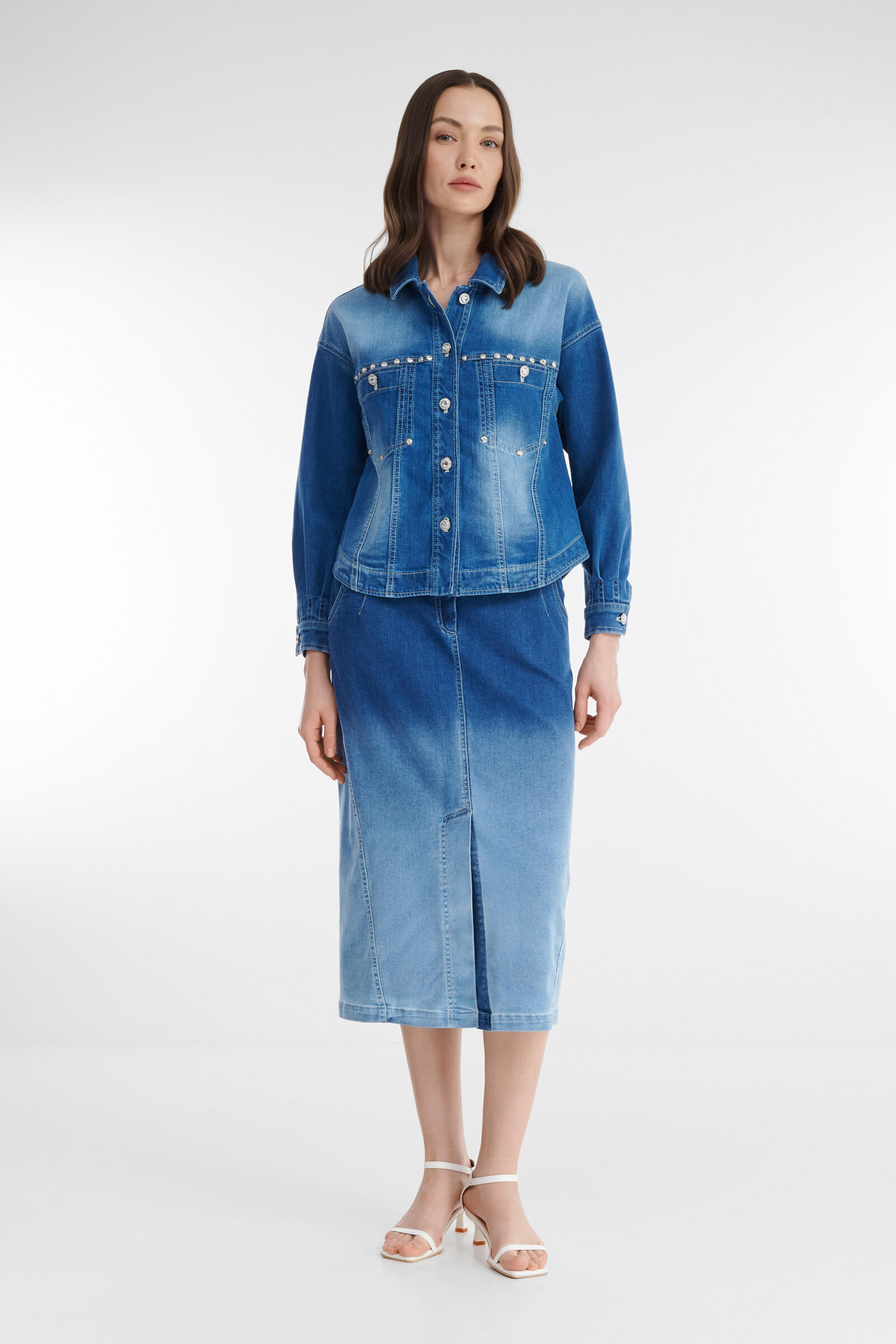 Джинсовая куртка со стразами Бренд Caterina Leman