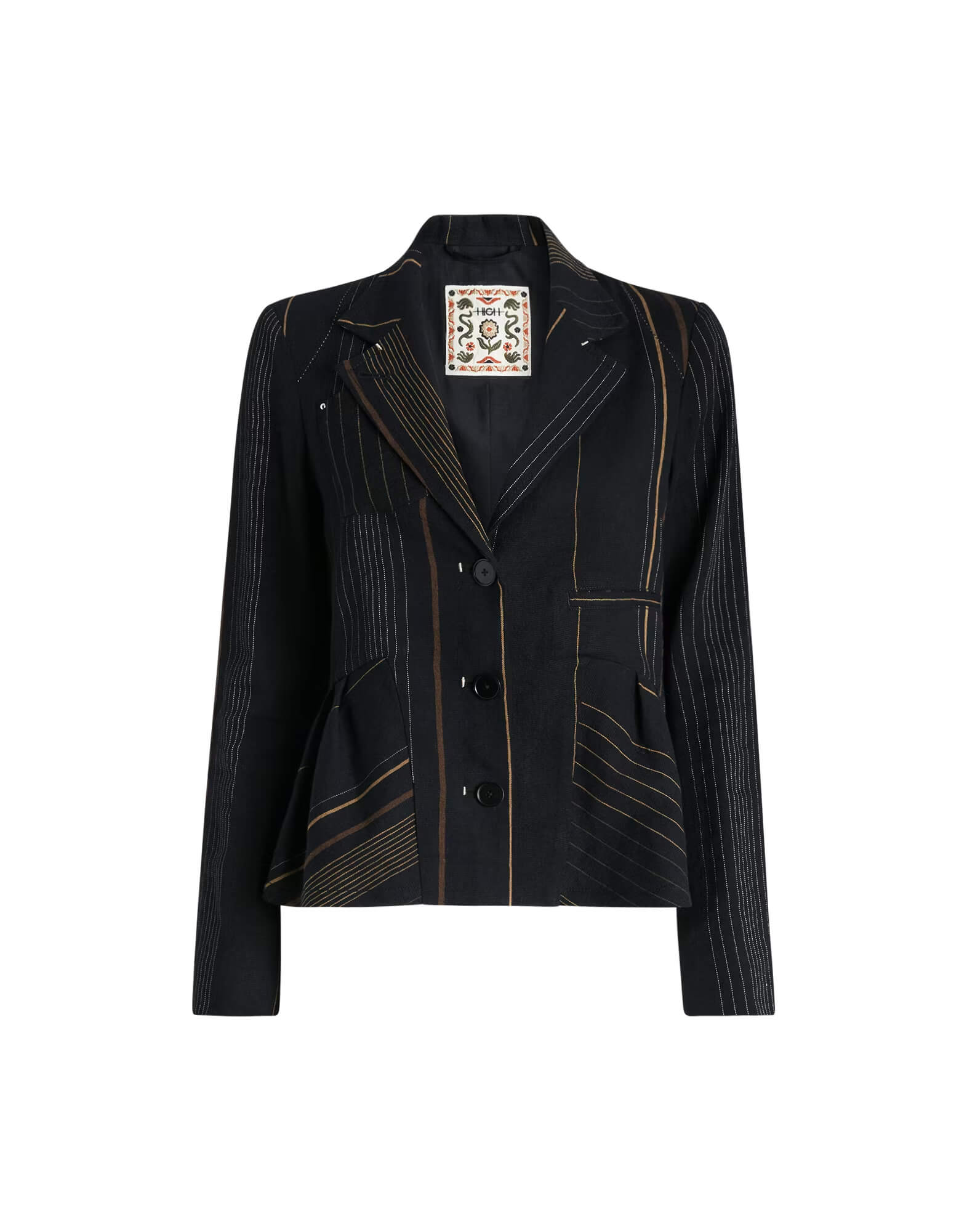 Жакет из льна и шерсти Бренд High