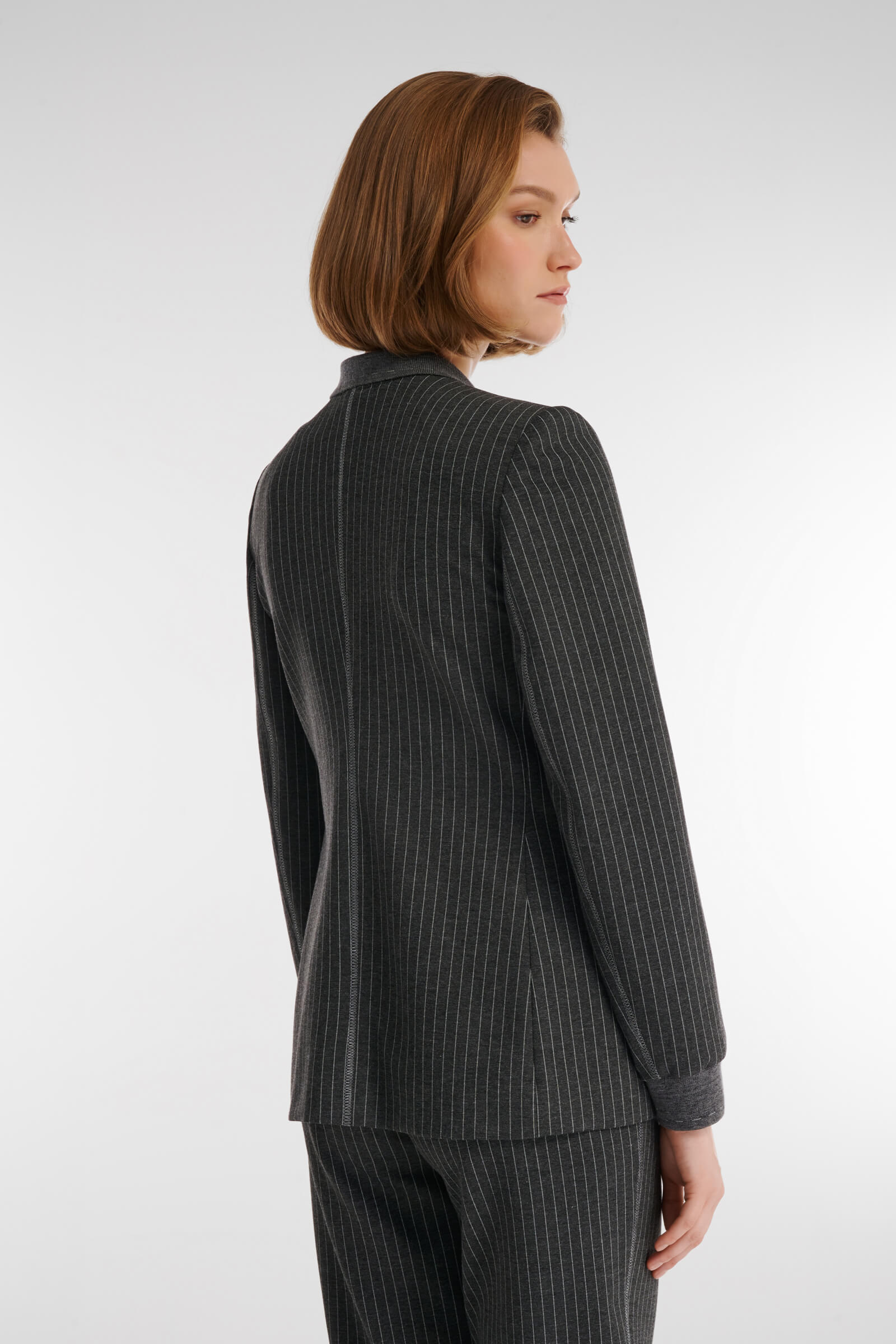 Жакет в полоску из смесовой вискозы Бренд Caterina Leman