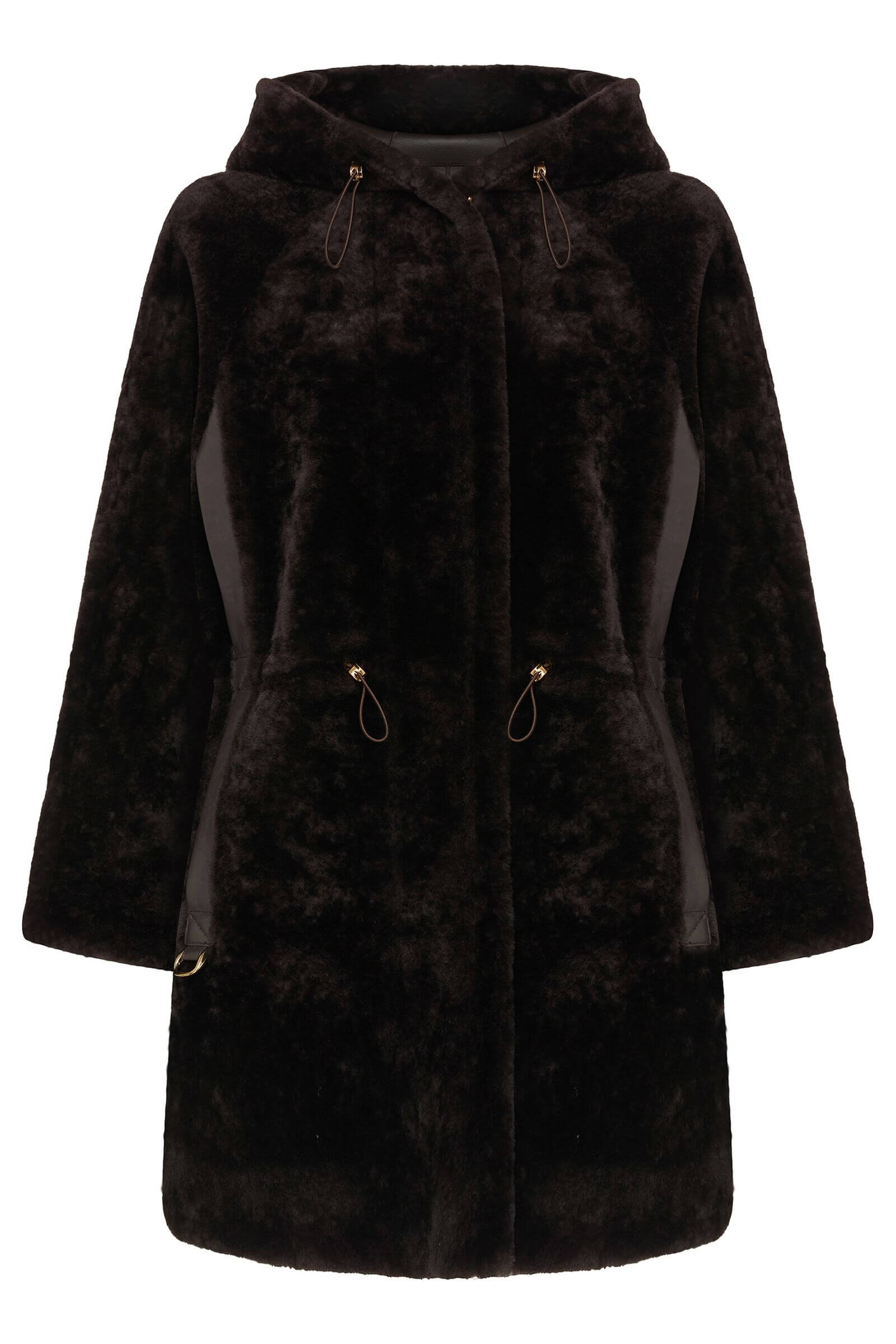 Удлиненная дубленка из натурального меха Бренд Caterina Leman