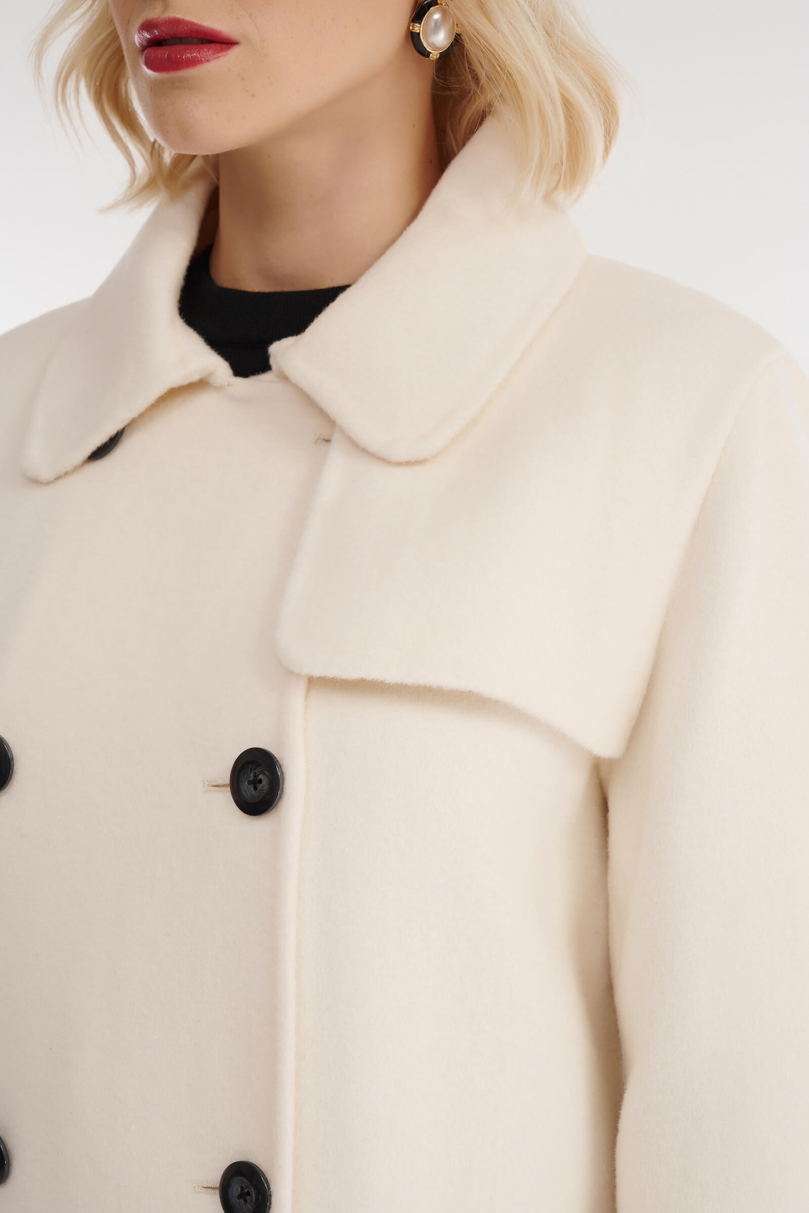 Двубортное пальто длины миди Бренд Diana Gallesi