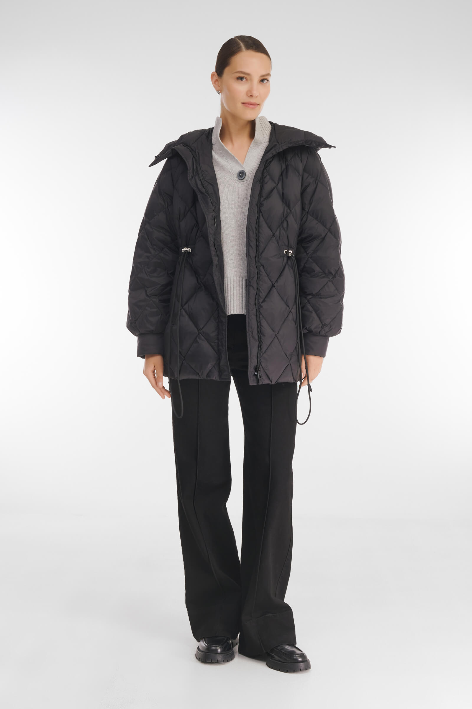 Стеганая куртка с капюшоном-трансформером Бренд Caterina Leman