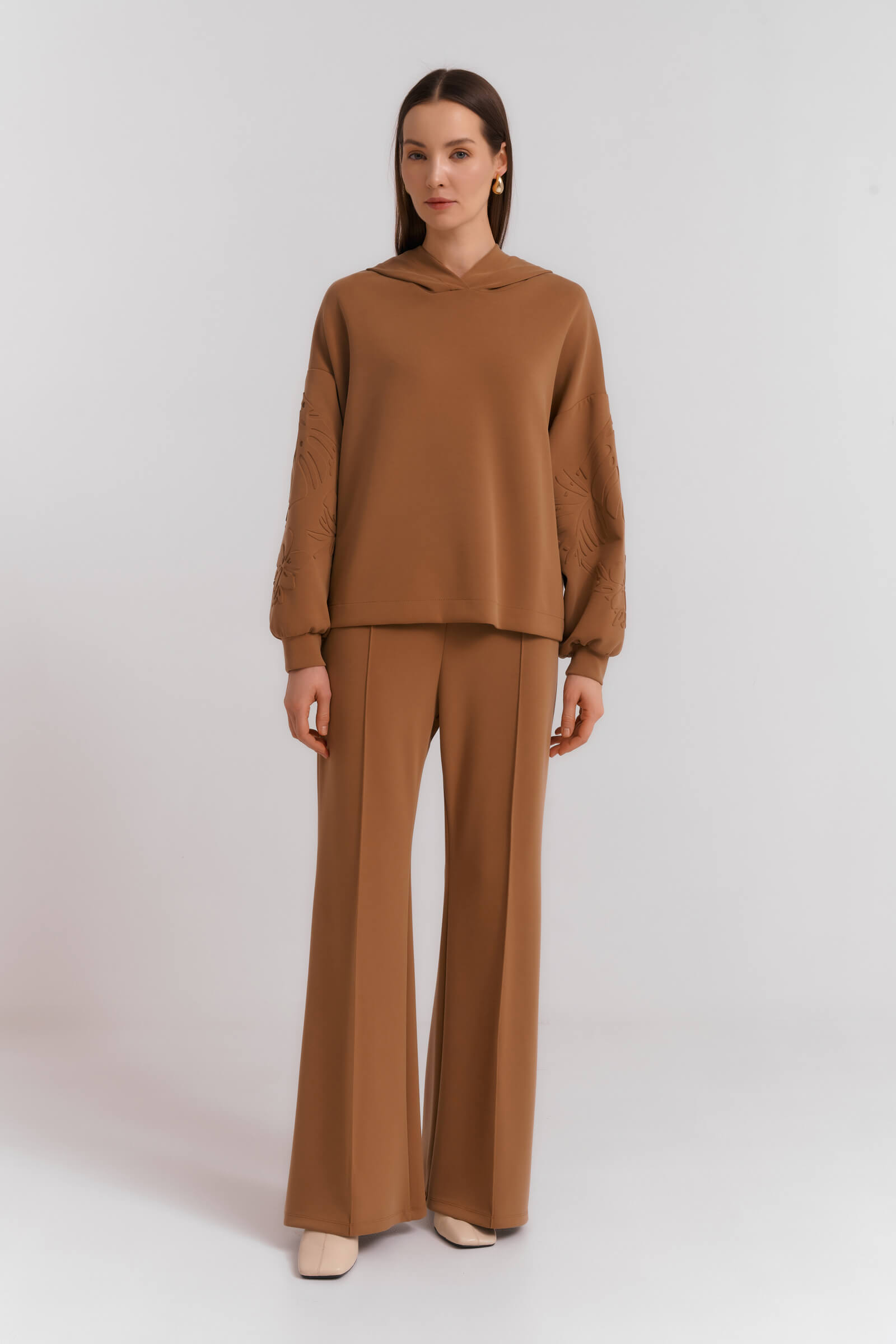 Толстовка с капюшоном и фактурным рисунком Бренд Diana Gallesi