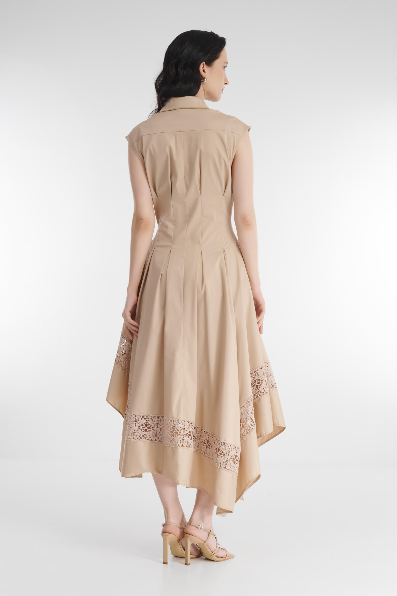 Хлопковое платье с асимметричным подолом Бренд Milva Mi