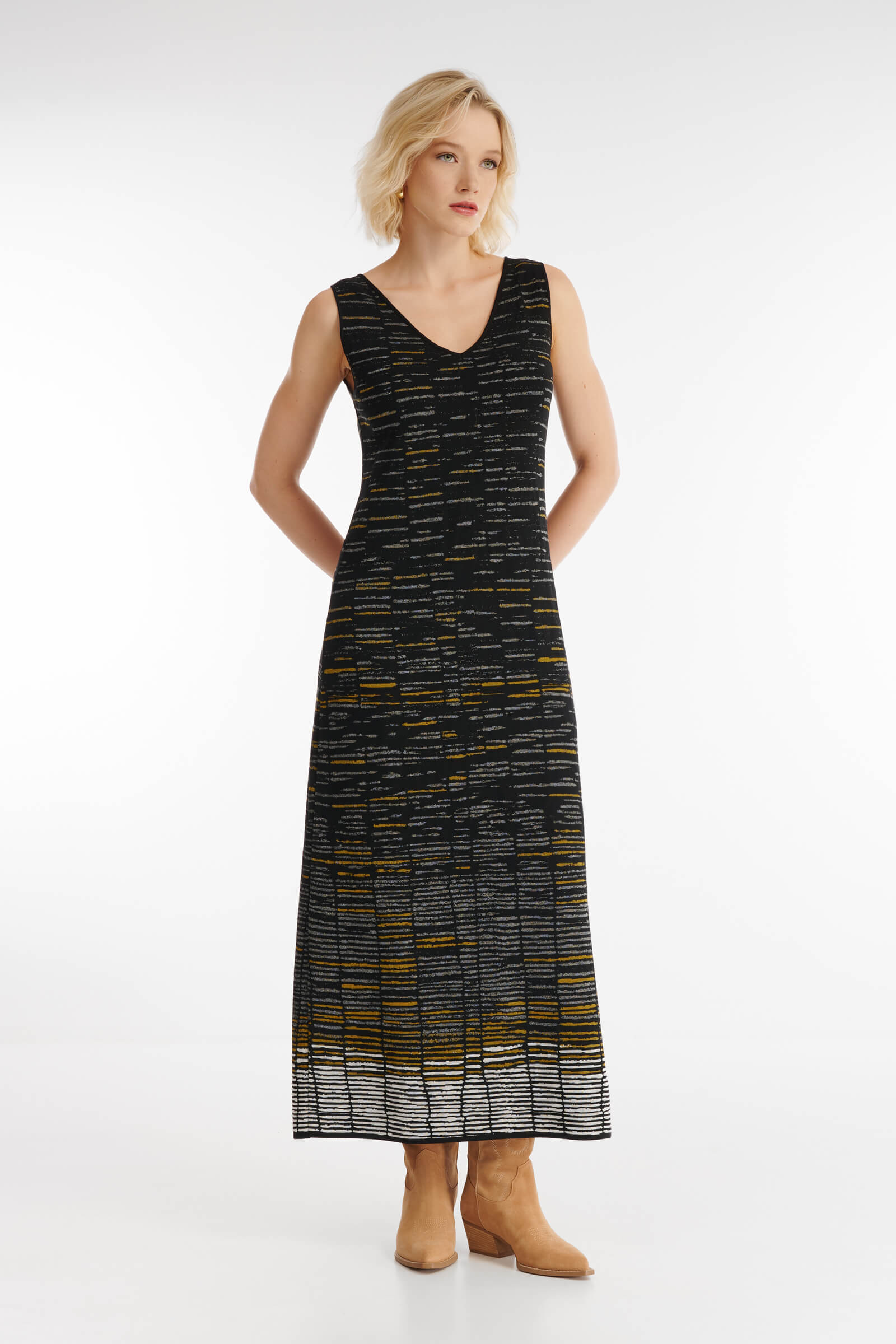 Трикотажное платье без рукавов Бренд Sarah Pacini