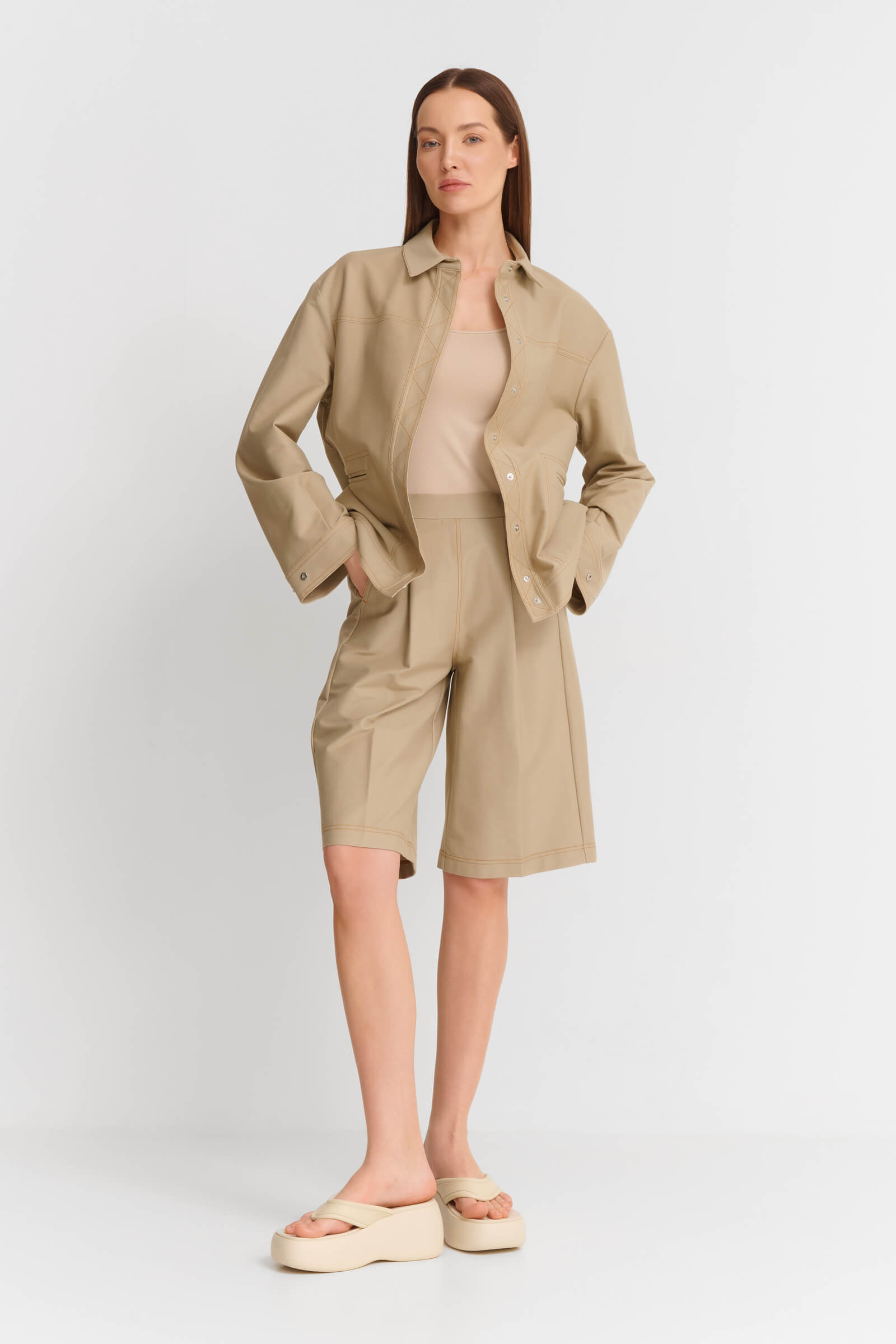 Хлопковые бермуды на резинке Бренд MM