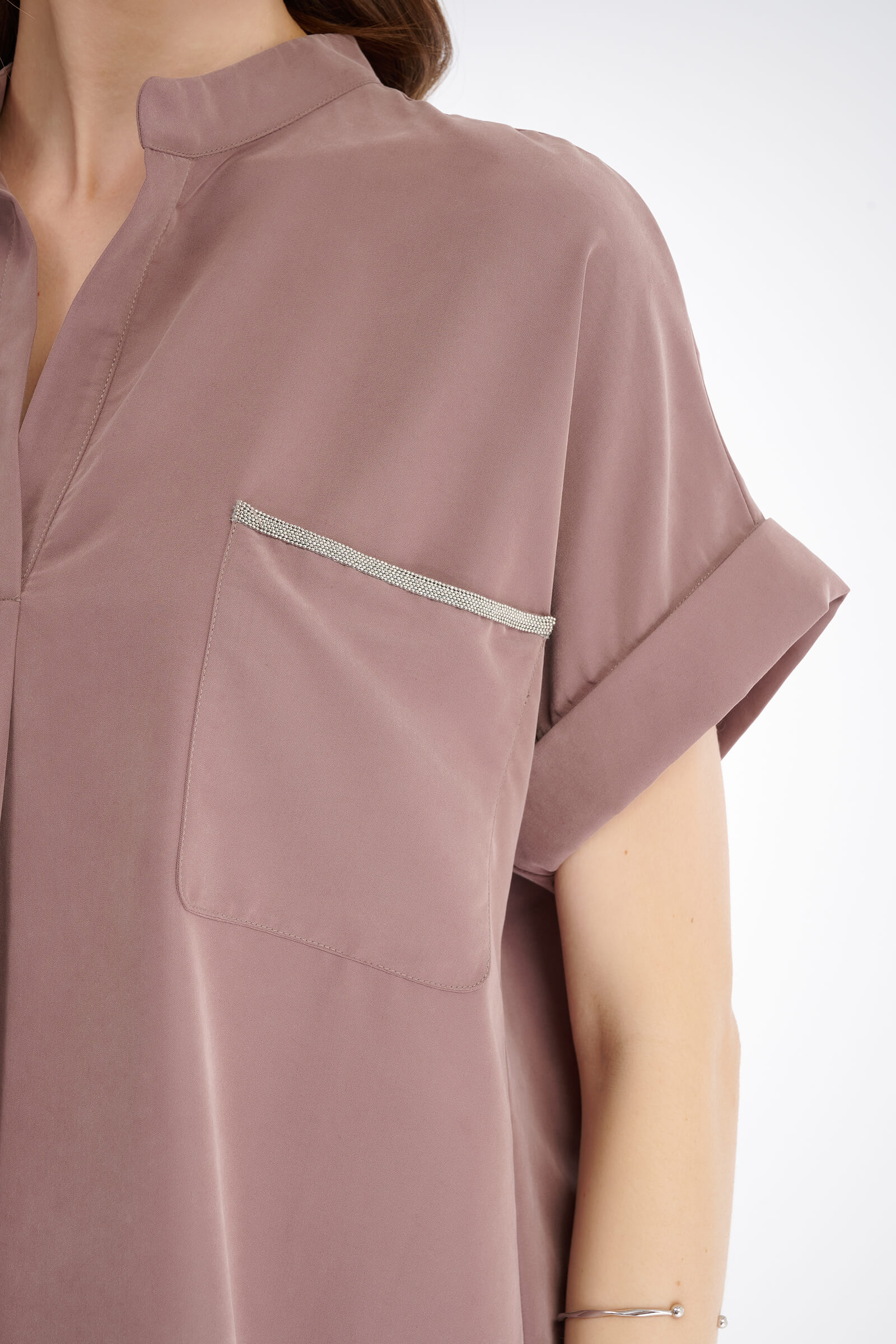 Блузка с воротником-стойкой Бренд Rocco Ragni