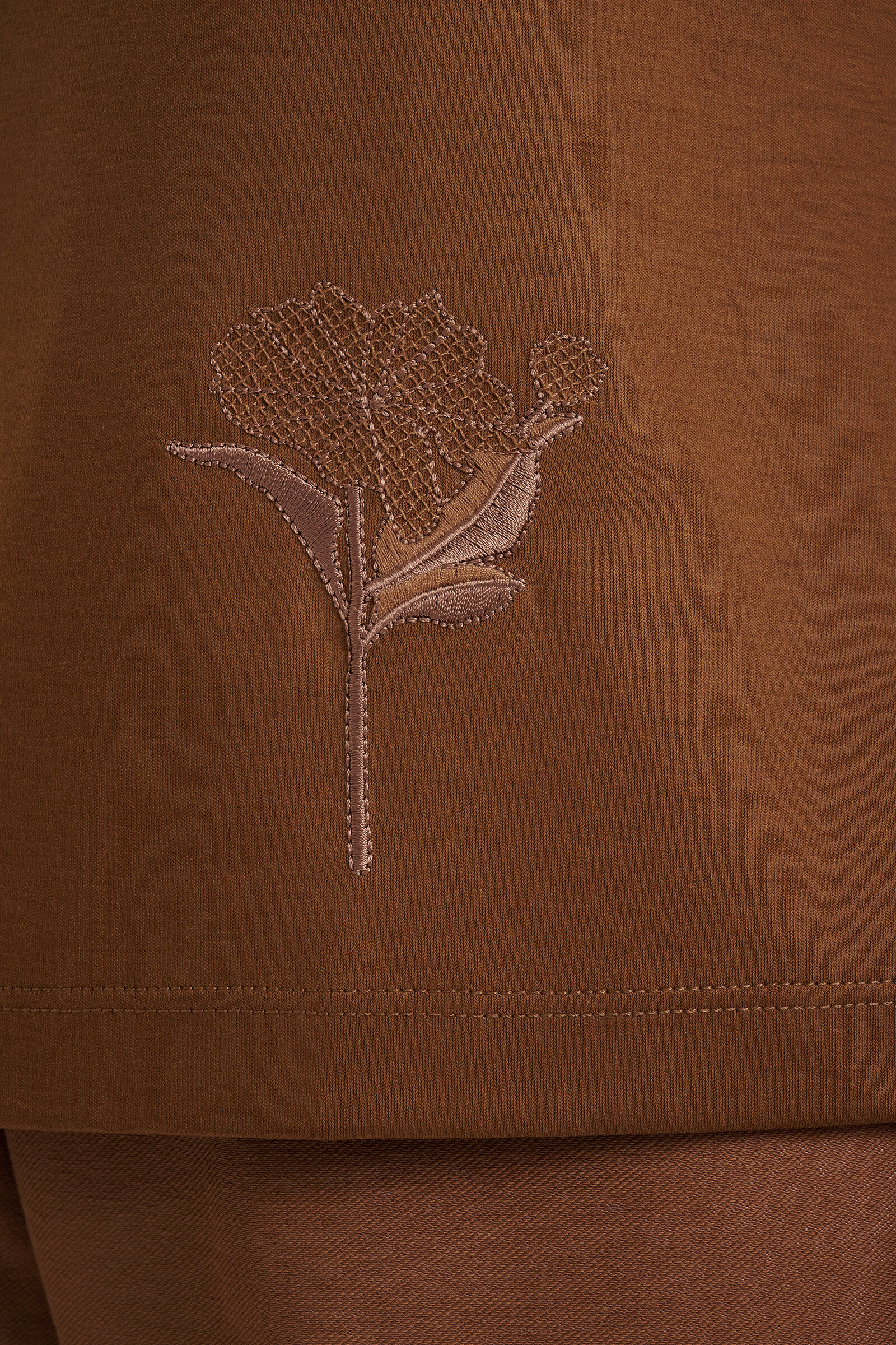 Футболка из шелковистого модала с вышивкой Бренд MM