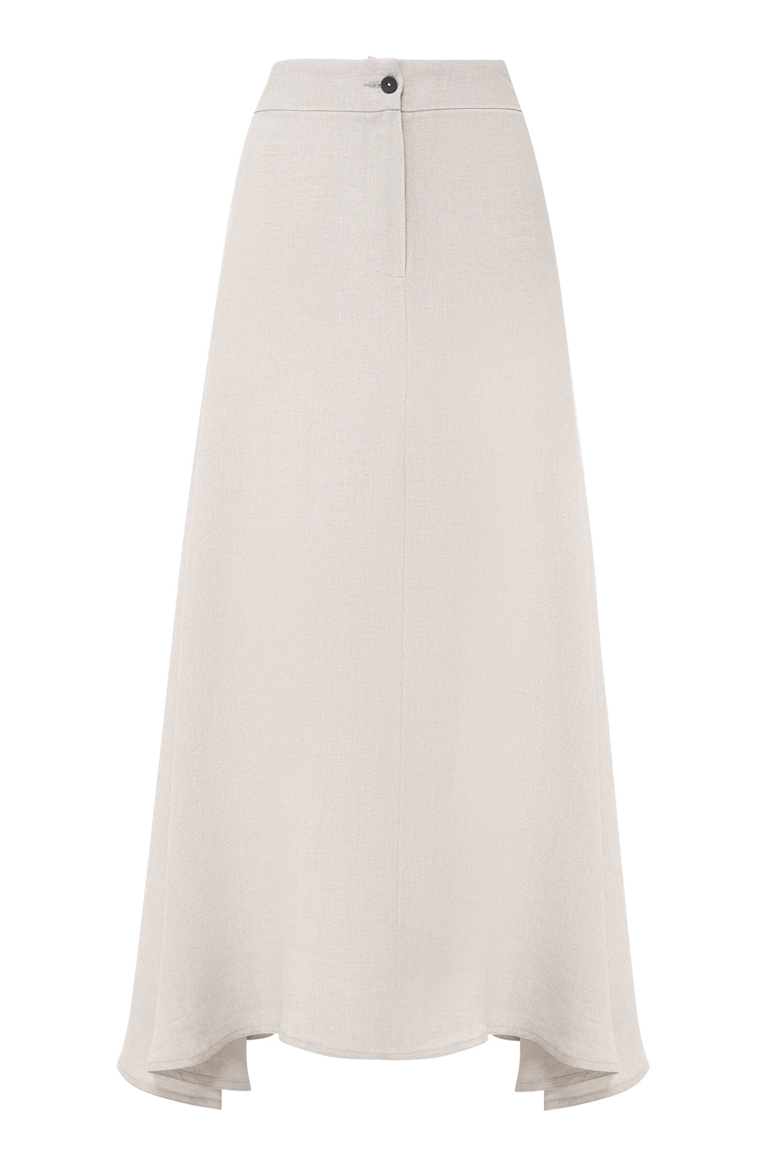 Льняная юбка с асимметричным подолом Бренд Sarah Pacini