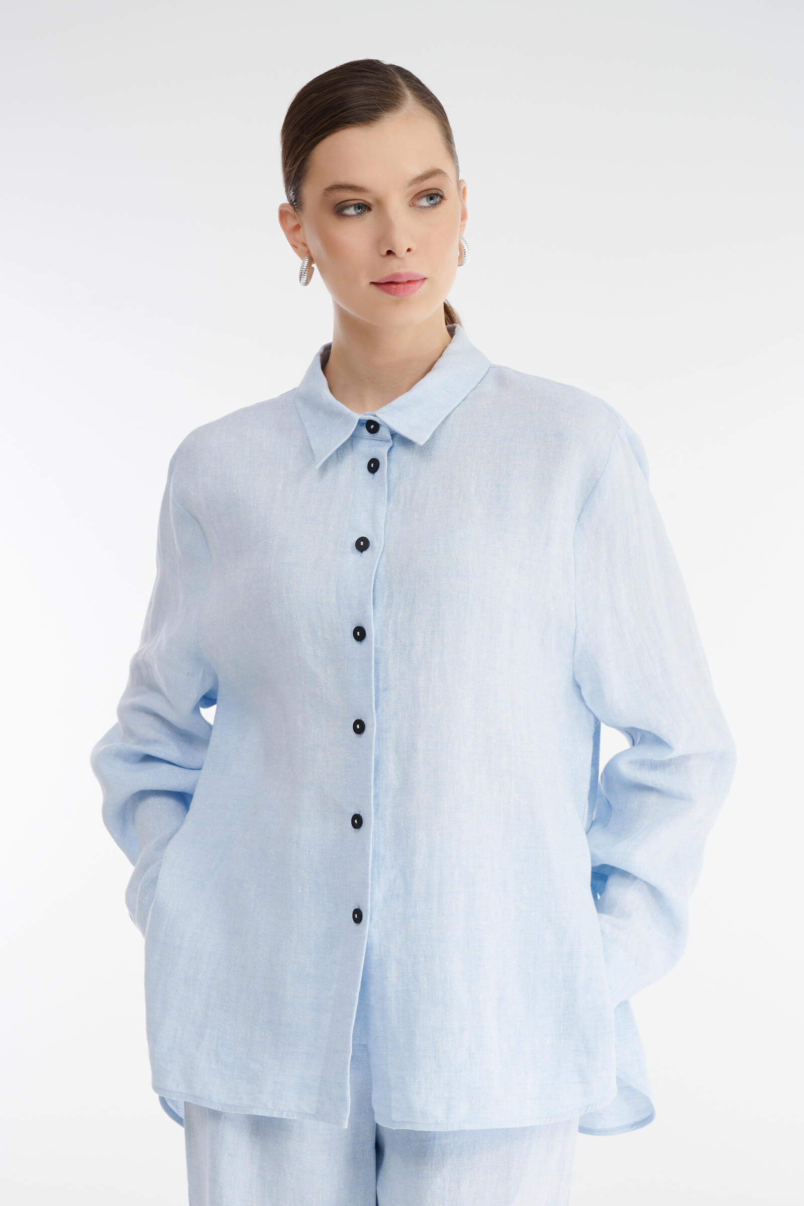 Льняная рубашка Бренд Sarah Pacini