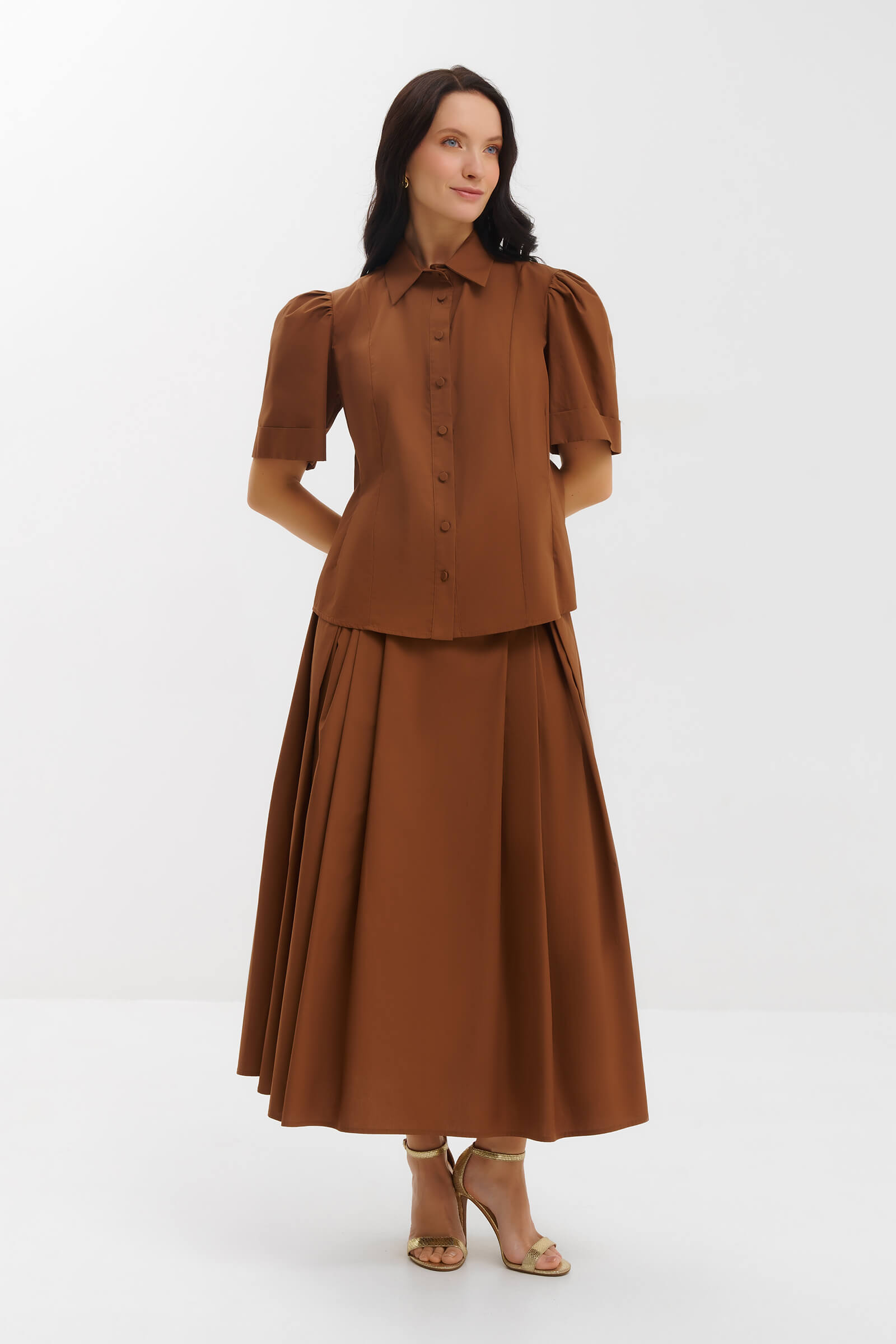 Блузка из хлопка на пуговицах Бренд Milva Mi