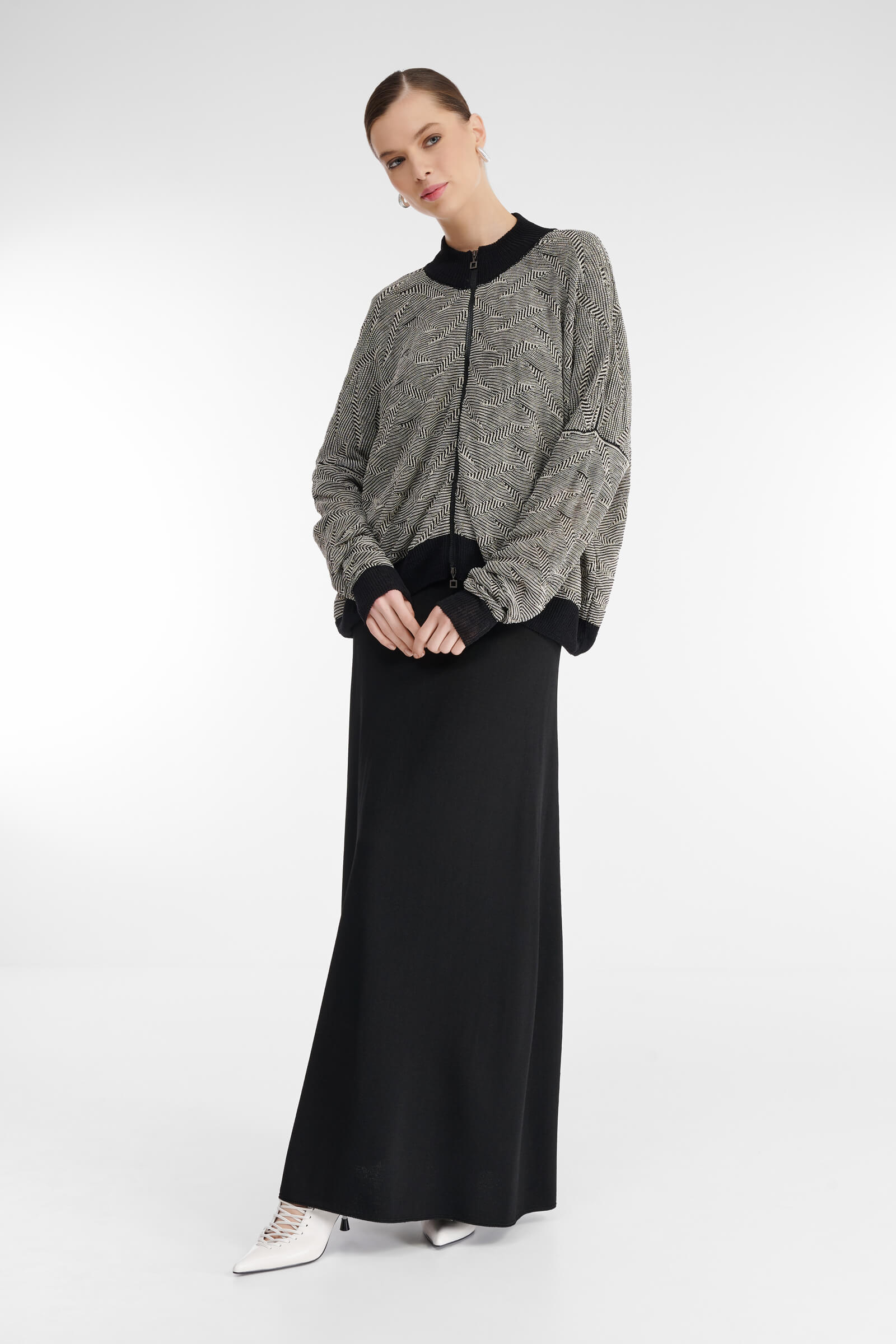 Кардиган на молнии с воротником Бренд Sarah Pacini