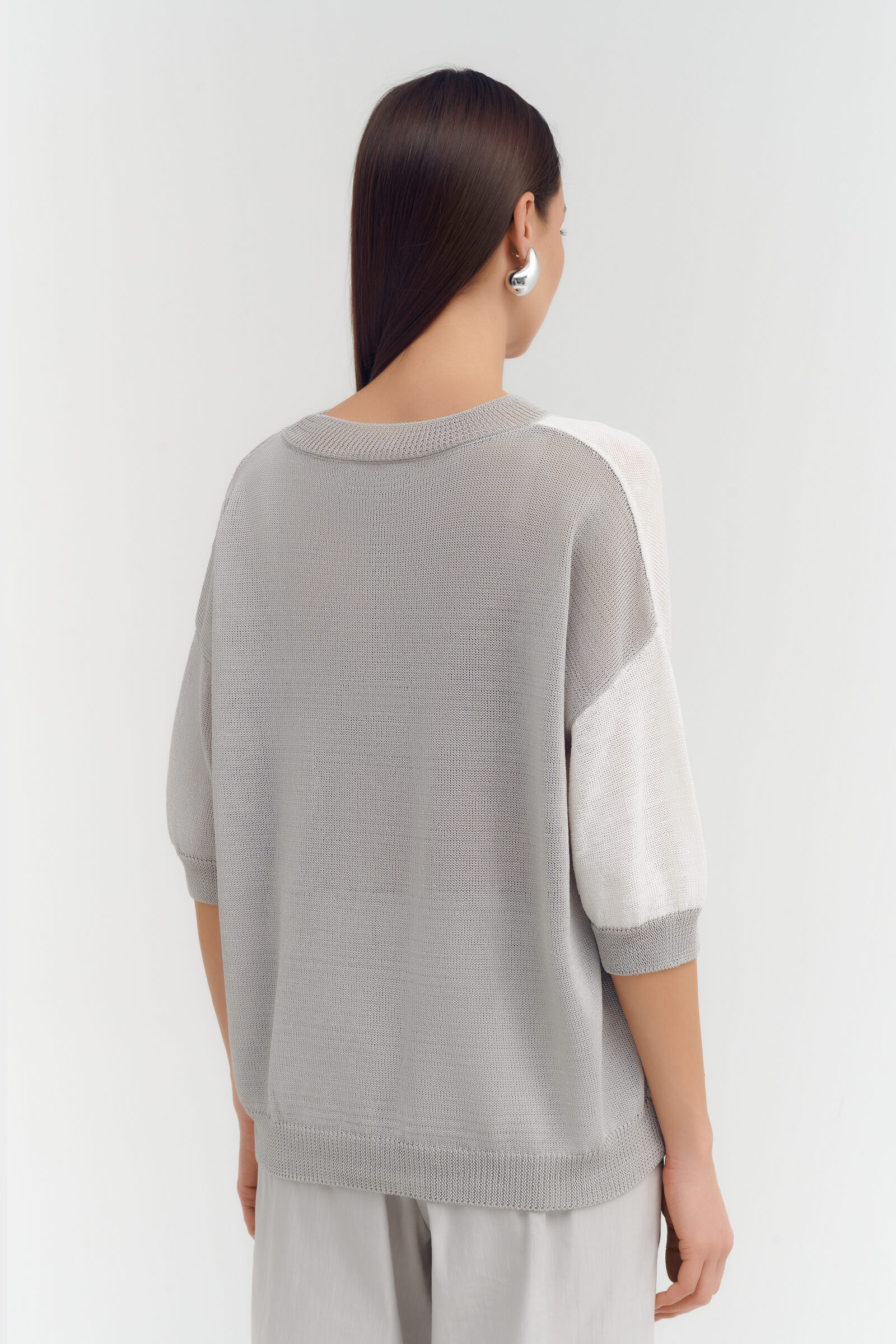 Джемпер с комбинированной расцветкой Бренд Sarah Pacini