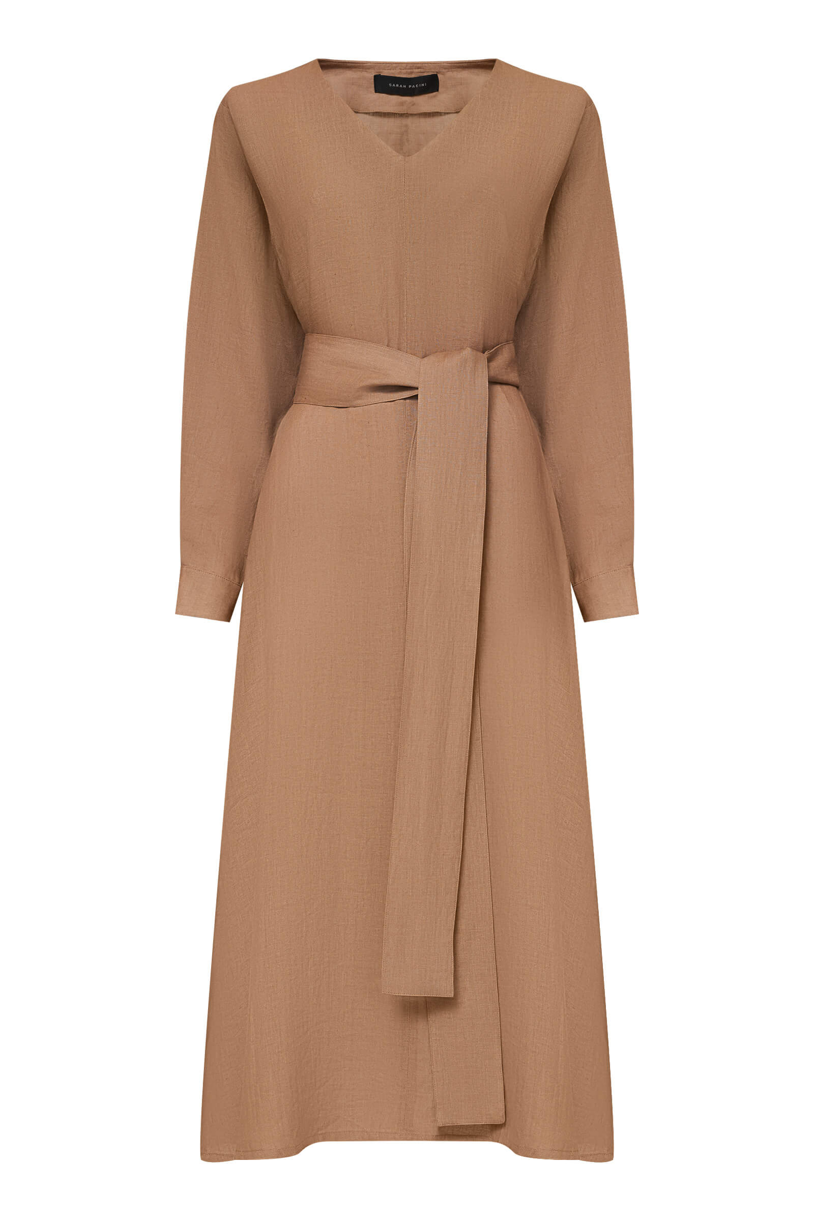 Платье макси из льна Бренд Sarah Pacini