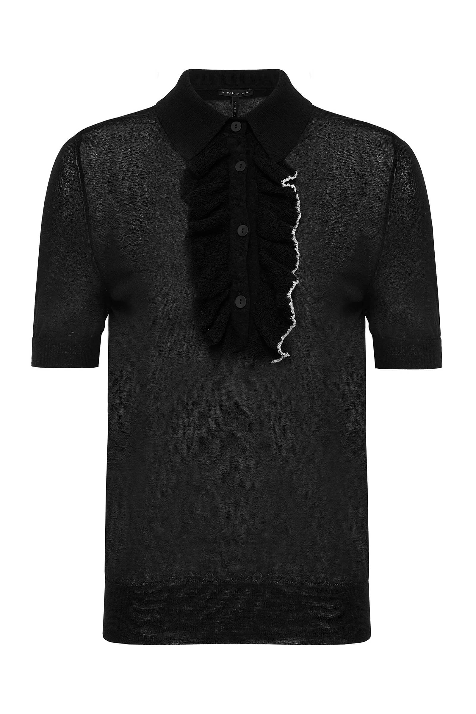 Джемпер-поло с драпировками Бренд Sarah Pacini