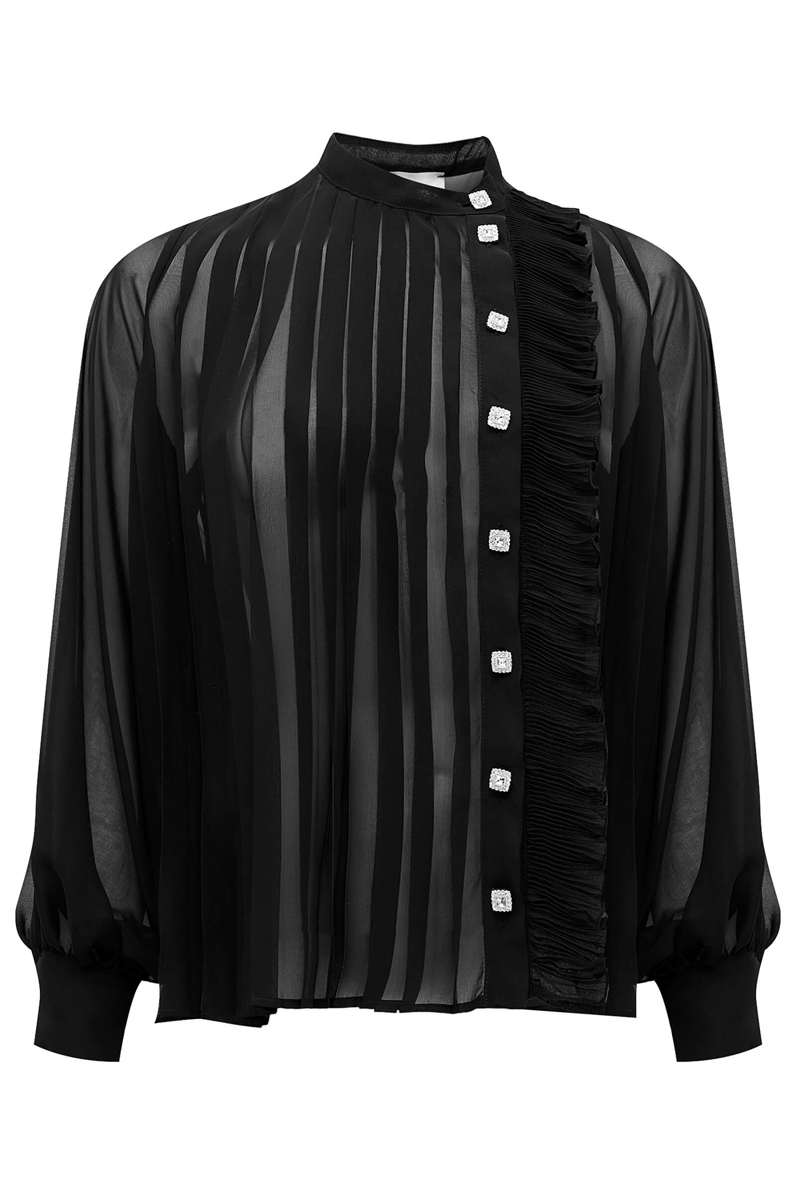 Полупрозрачная блузка с декоративными складками Бренд Milva Mi