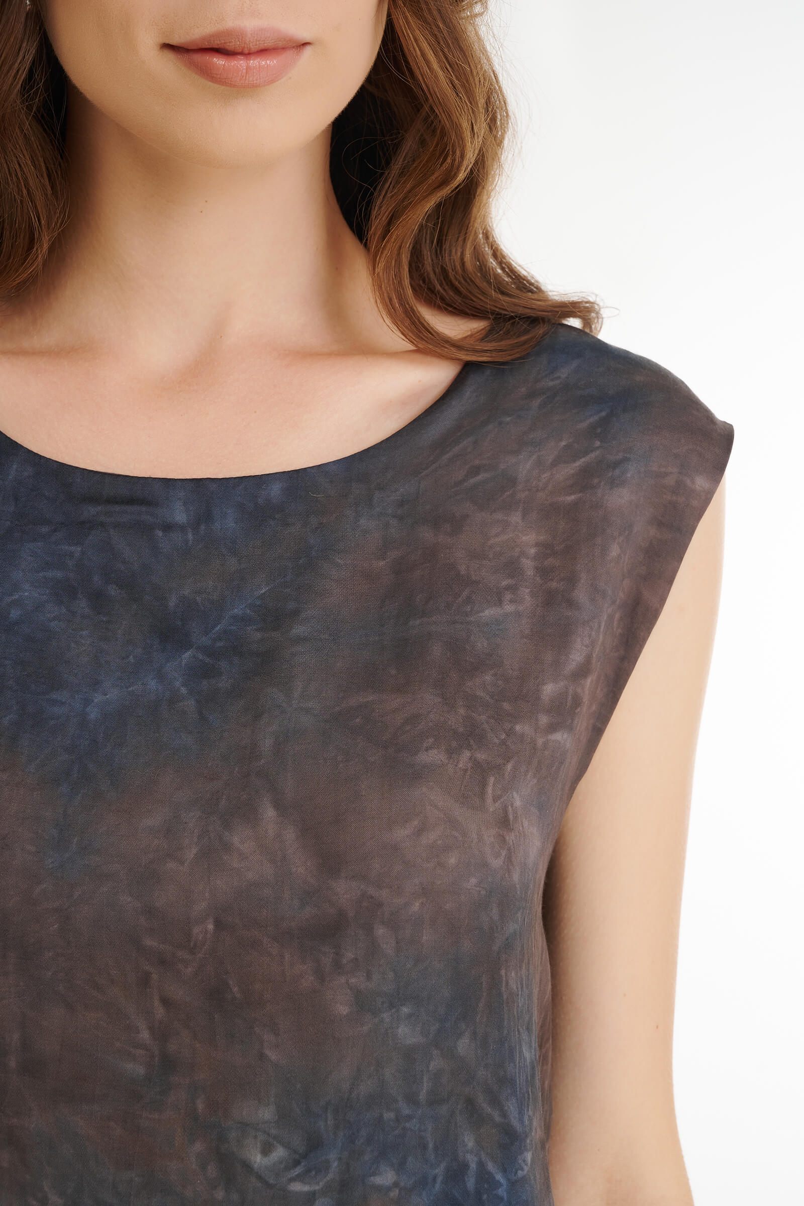 Топ с абстрактным принтом Бренд Sarah Pacini