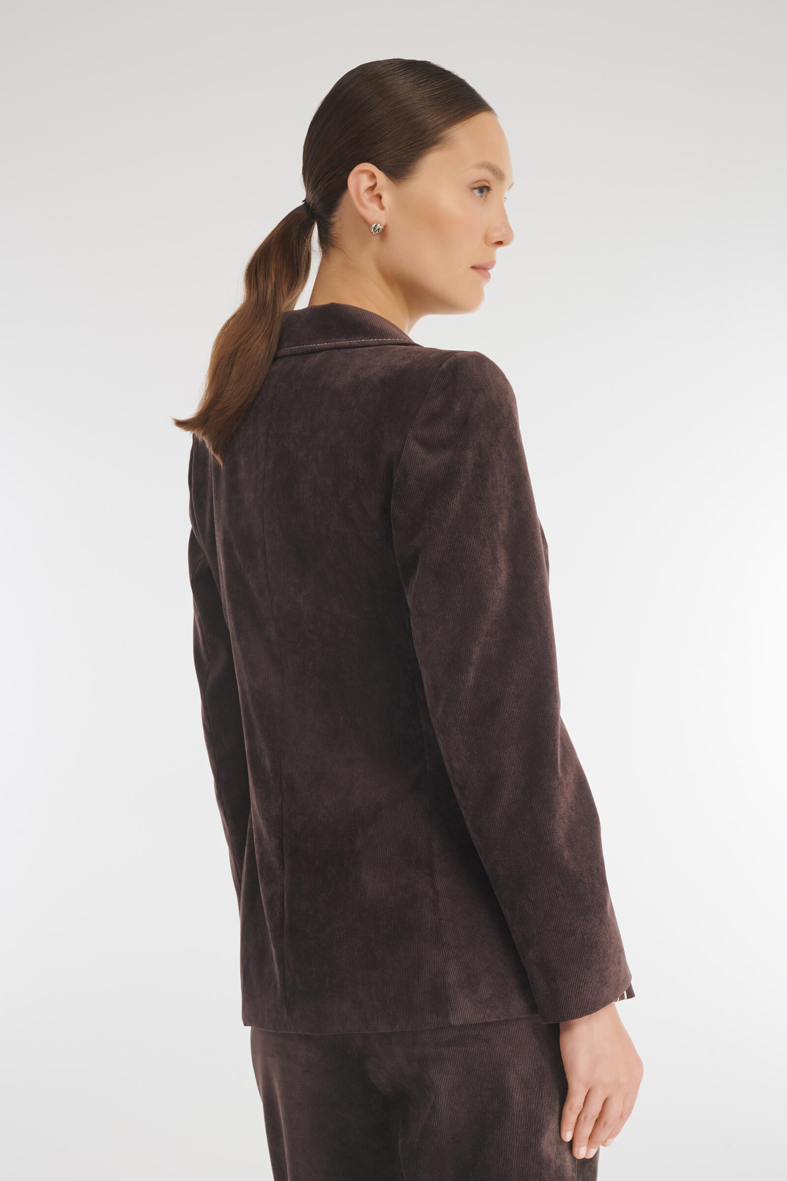 Однобортный пиджак из вельвета Бренд Caterina Leman