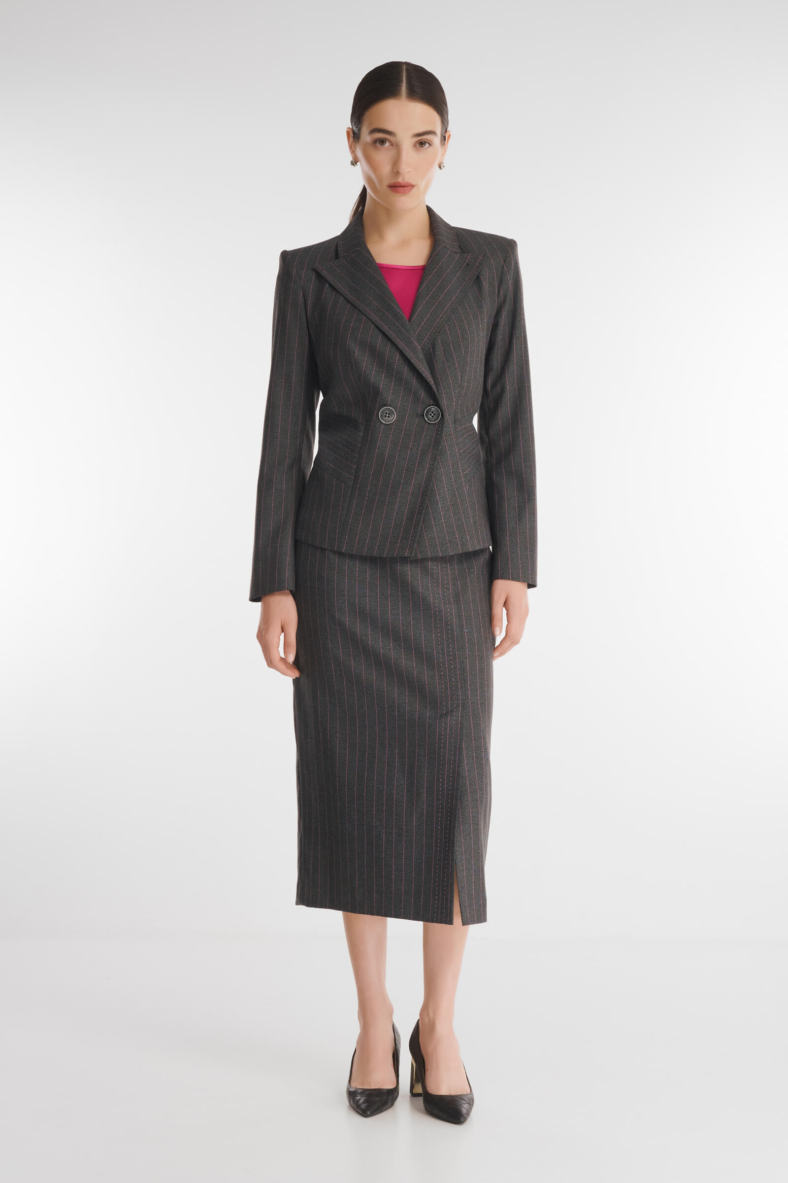 Юбка-карандаш в полоску Бренд Caterina Leman