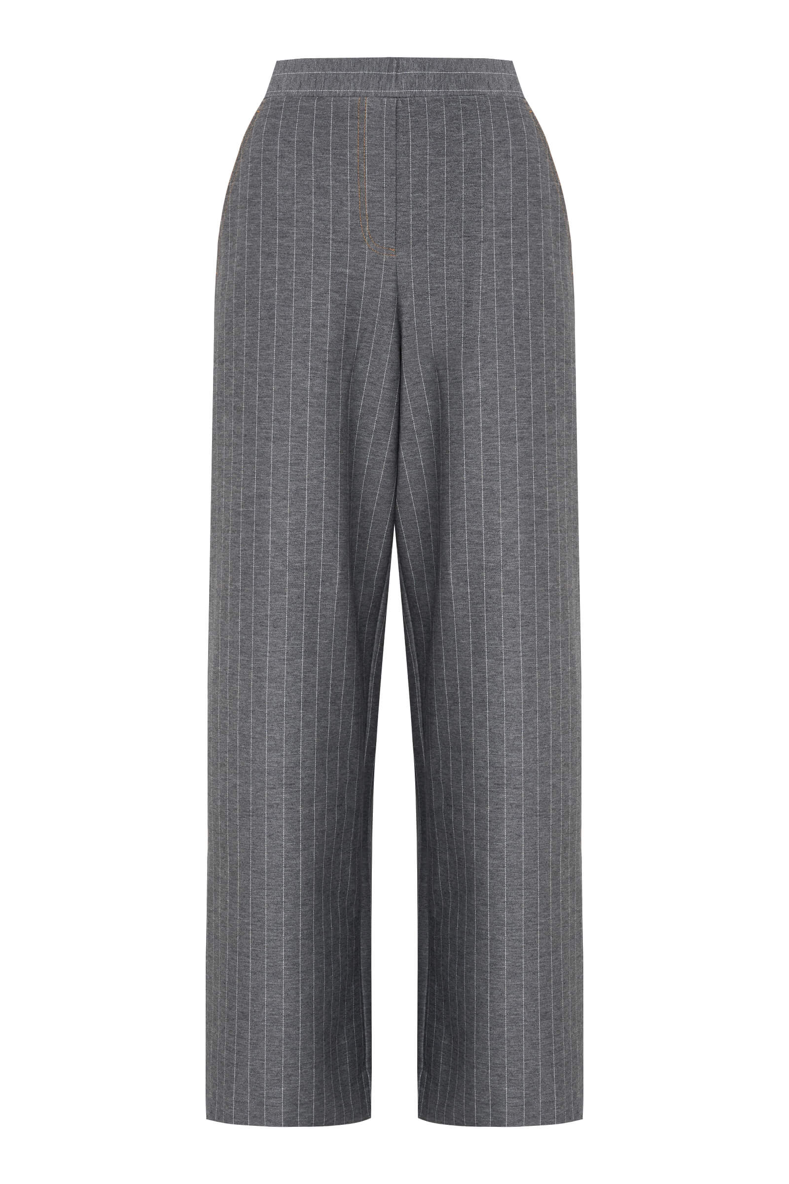 Хлопковые свободные брюки на резинке Бренд Max Mara