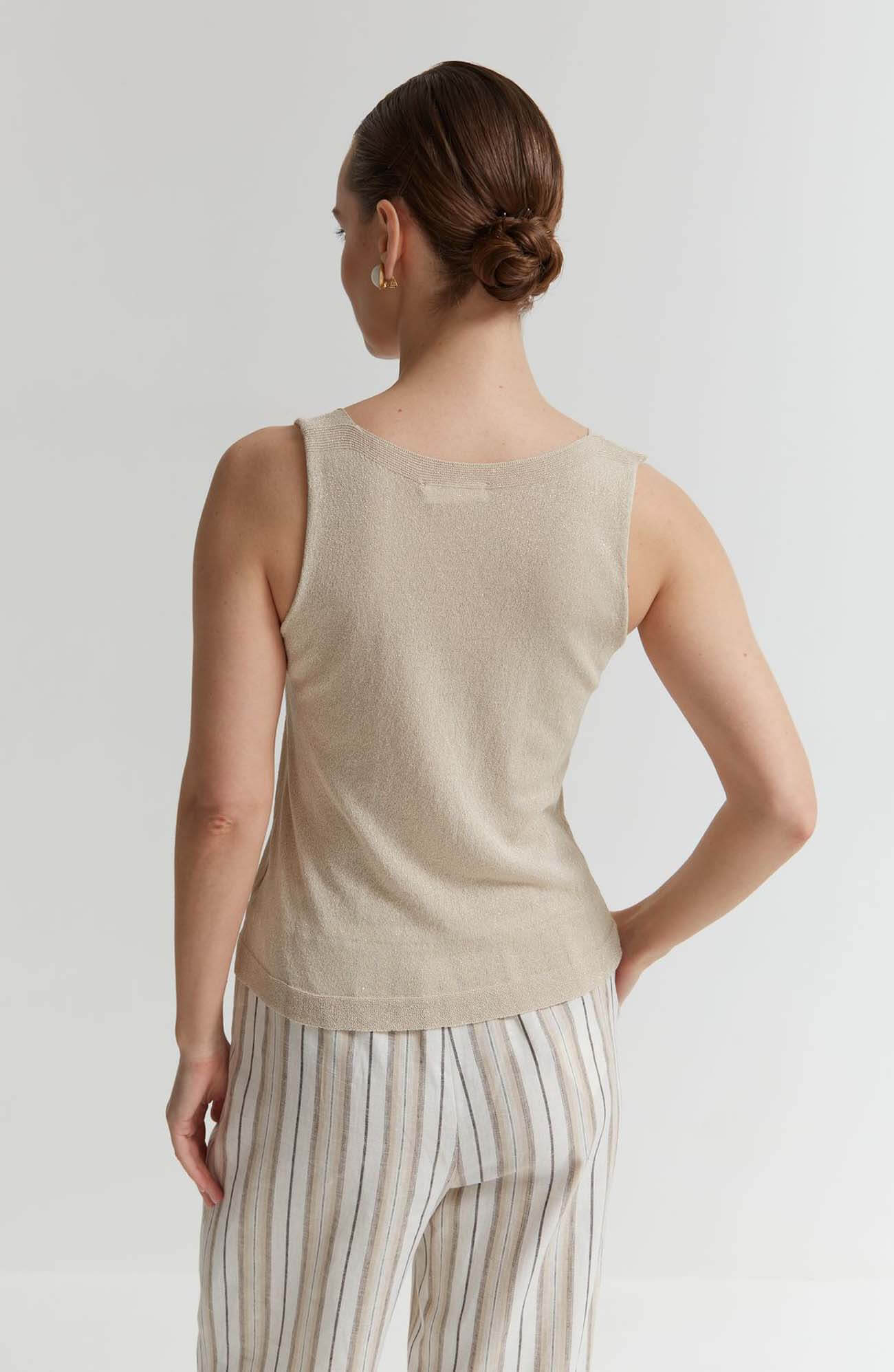 Трикотажный топ с V-образным вырезом Бренд Rocco Ragni