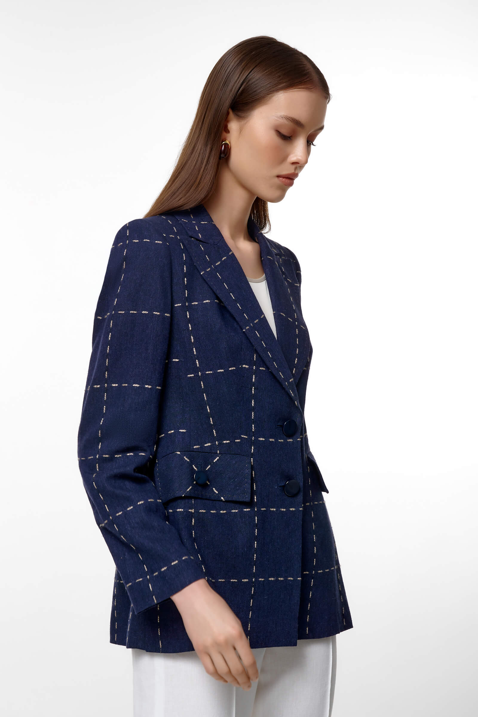 Пиджак с принтом в виде строчки Бренд Caterina Leman