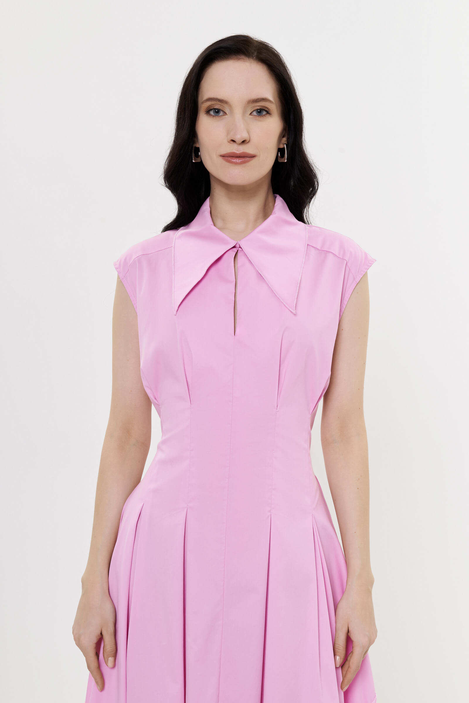 Хлопковое платье с асимметричным подолом Бренд Milva Mi