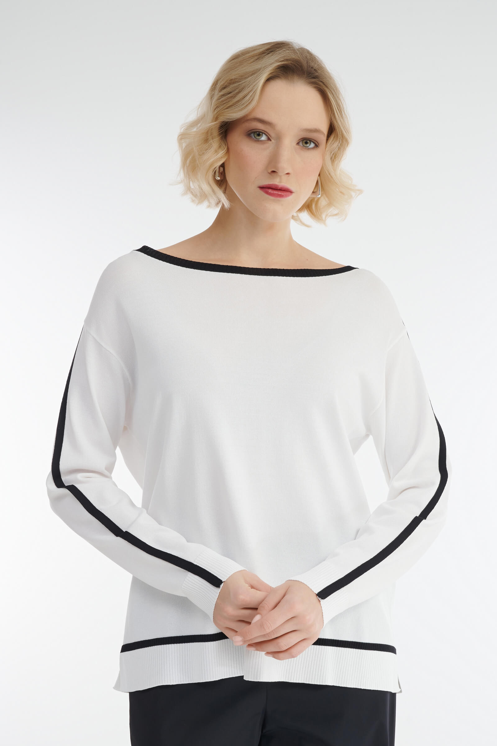 Джемпер с вырезом-лодочкой Бренд Diana Gallesi