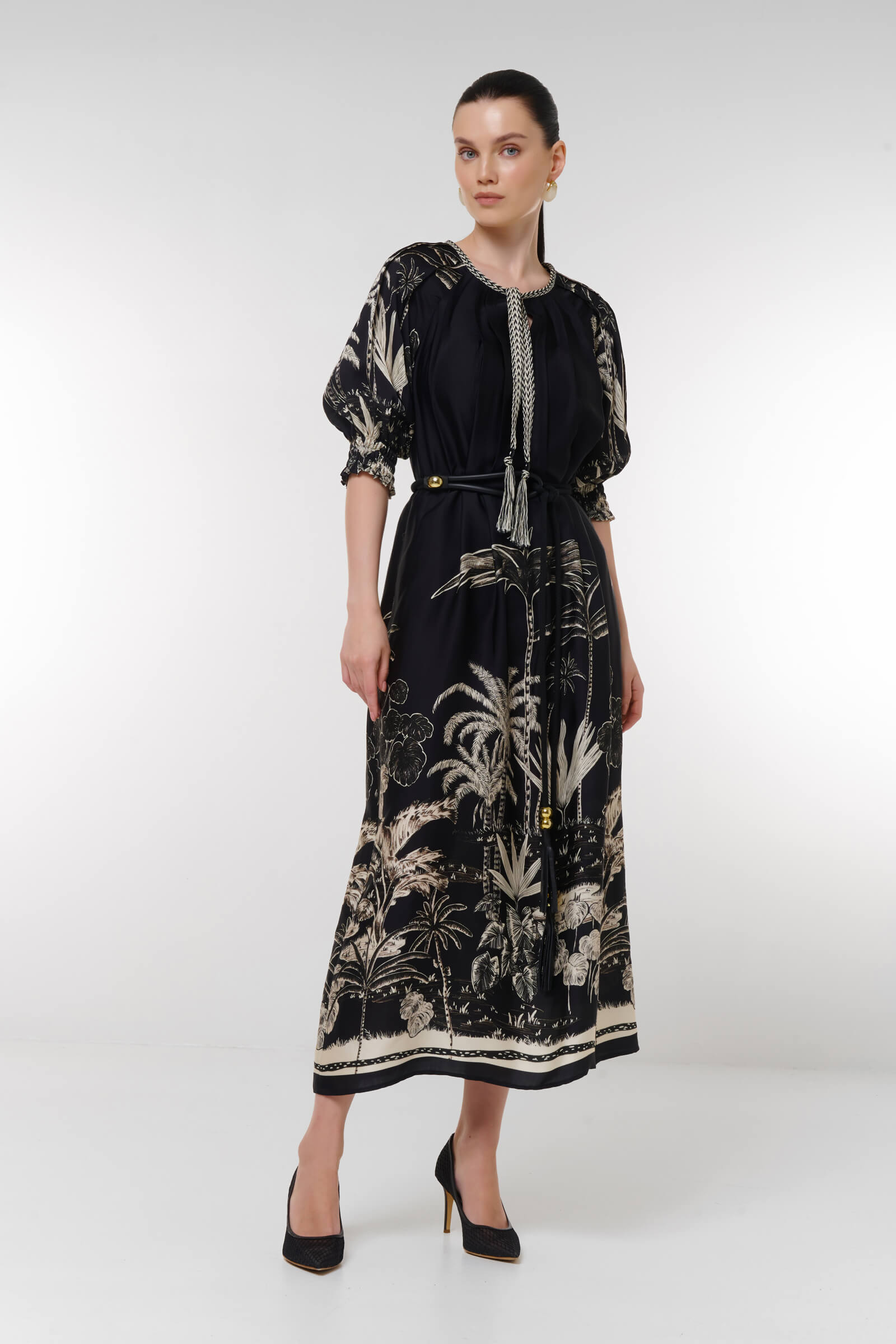 Платье с растительным узором Бренд Caterina Leman