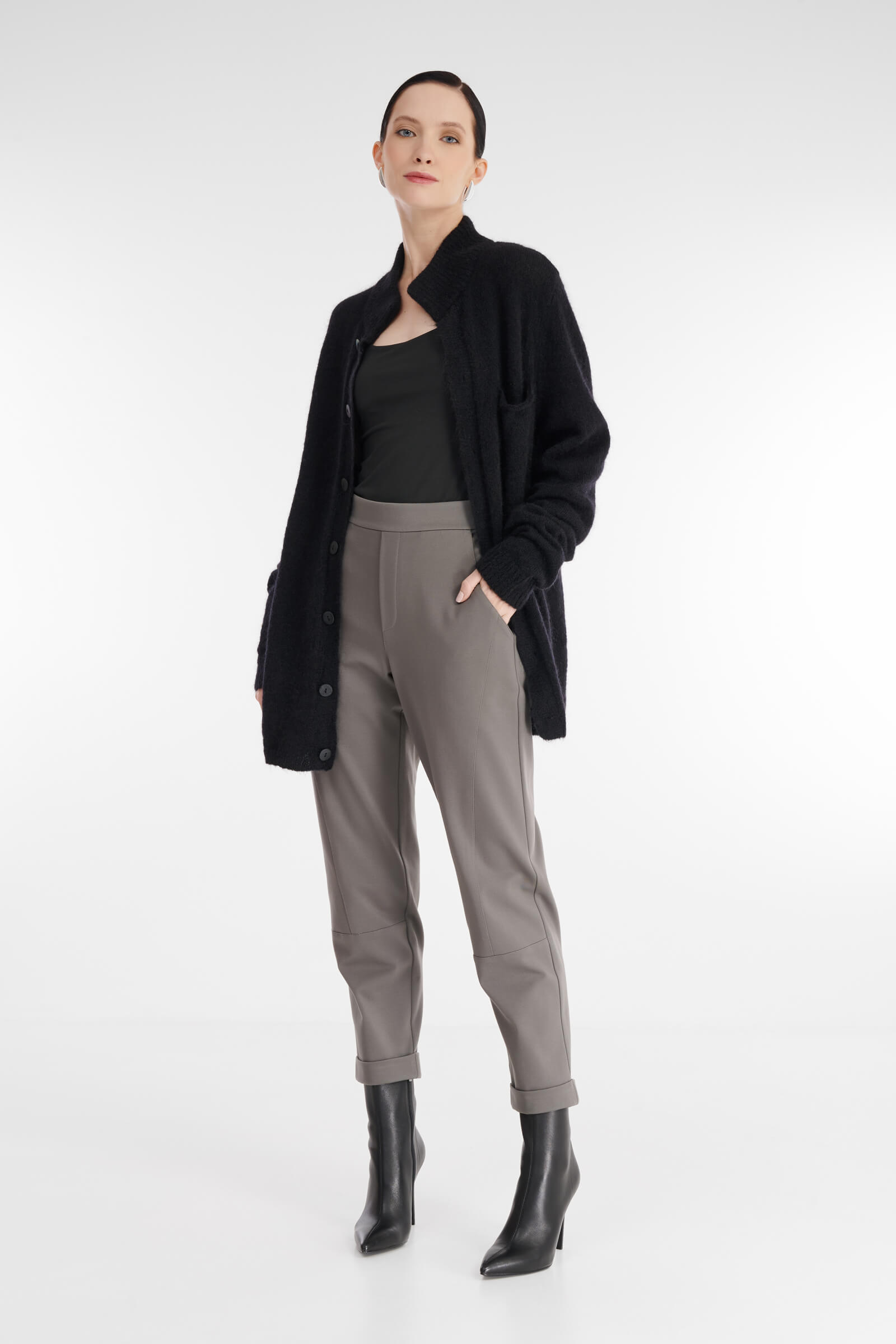 Удлиненный кардиган из мохера Бренд Sarah Pacini