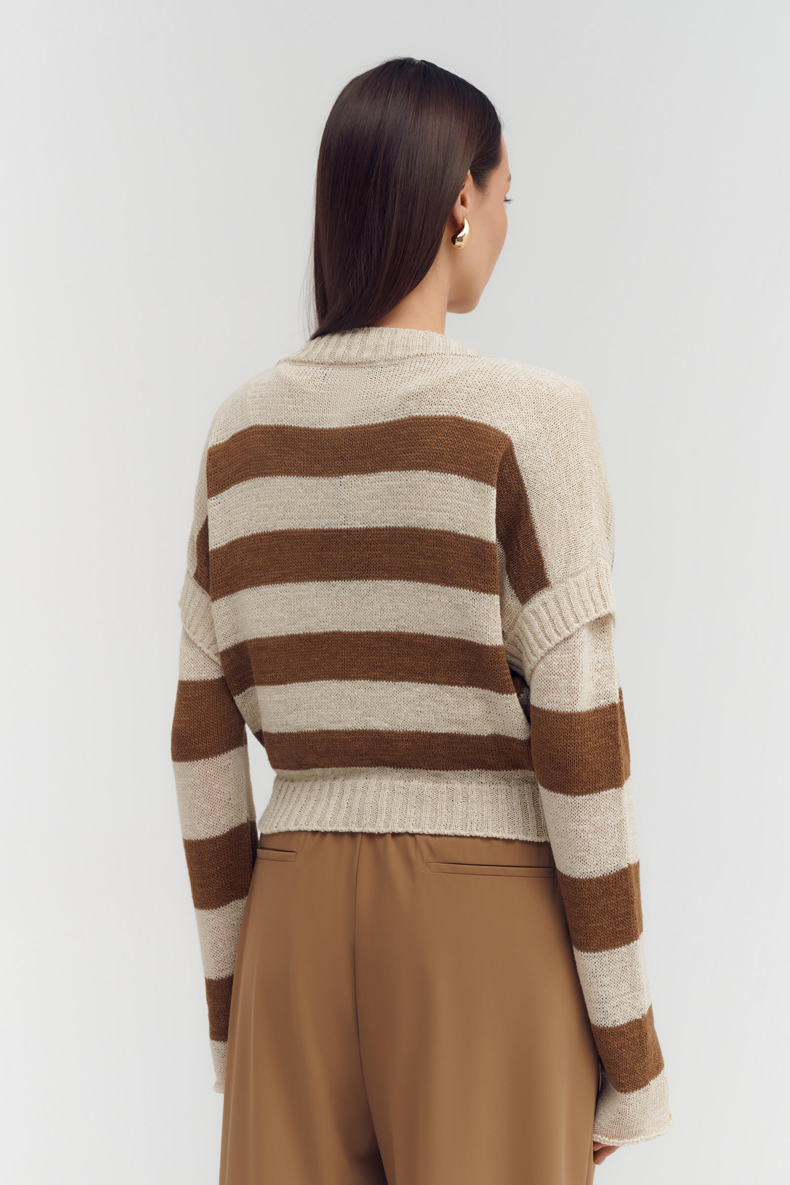 Кардиган с коротким рукавом из льна Бренд Sarah Pacini