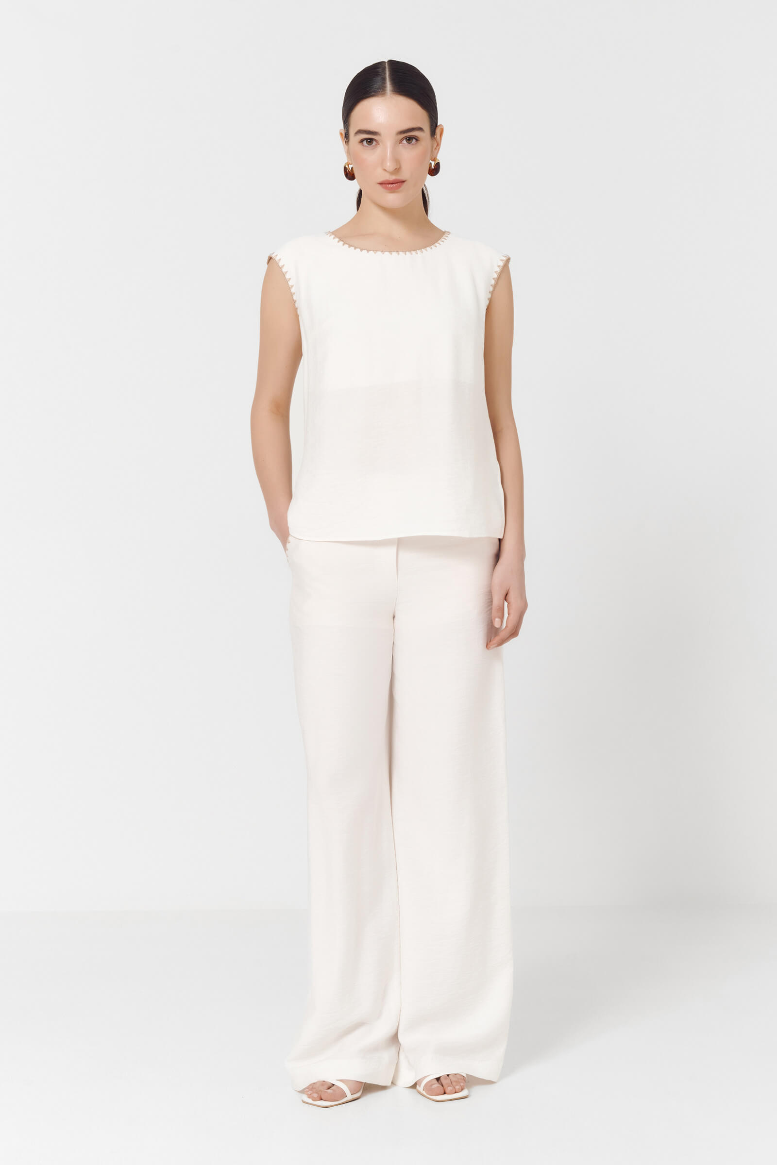 Топ с отделкой петельного шва Бренд Caterina Leman