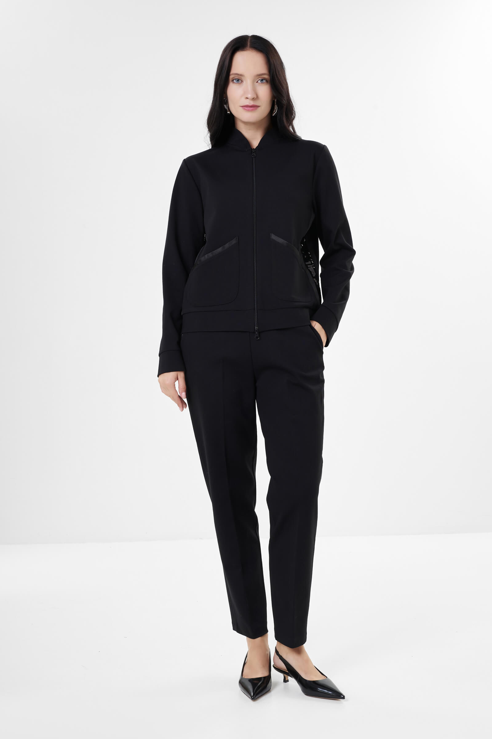 Толстовка из смесовой вискозы с пайетками Бренд Milva Mi