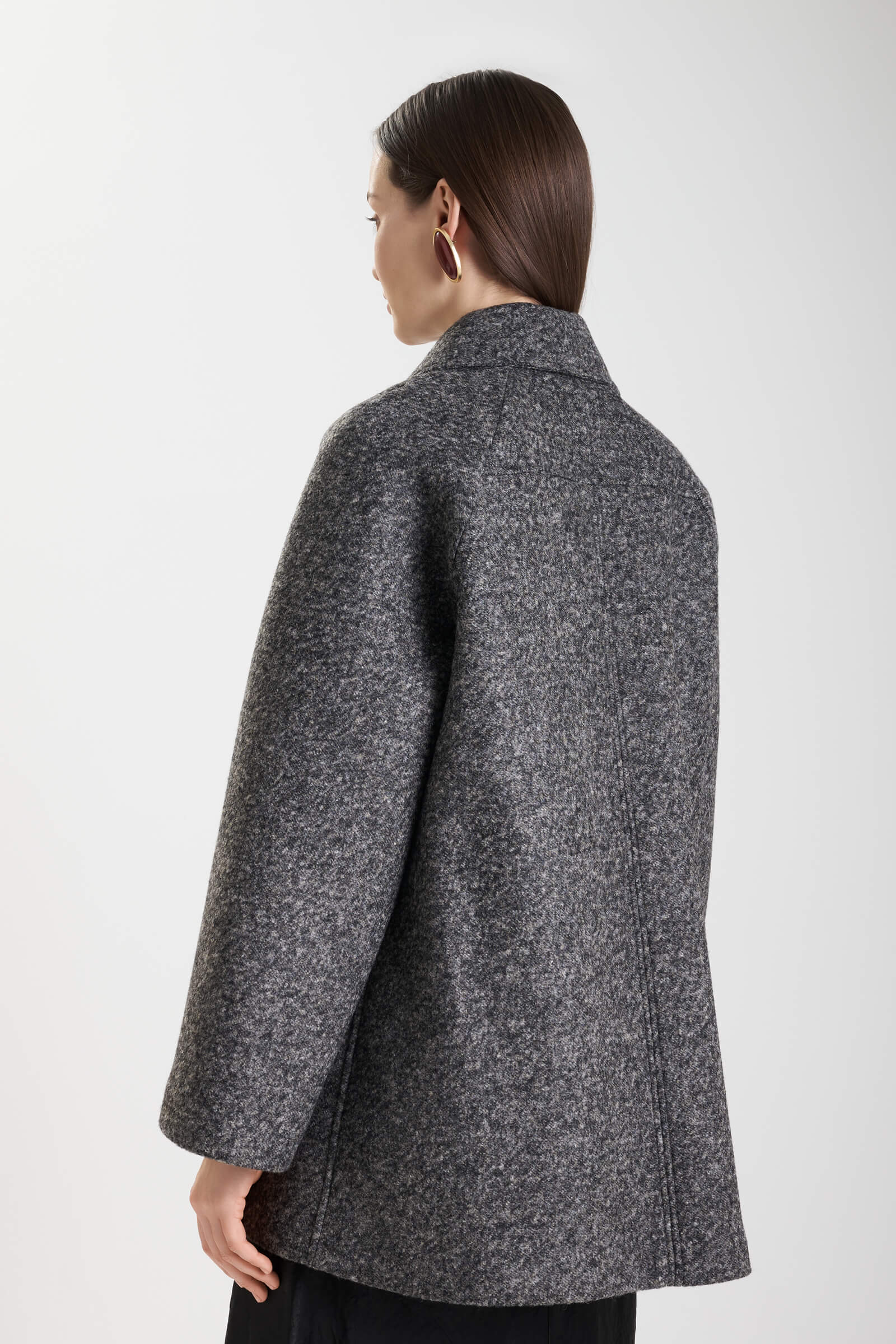 Двубортное пальто с добавлением шерсти Бренд MM