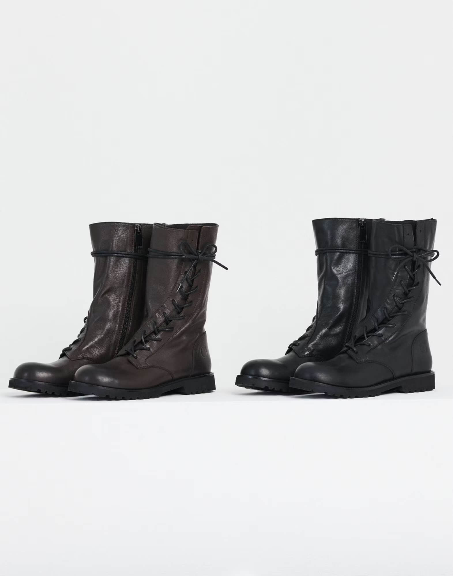 Ботинки с асимметричной шнуровкой Бренд High