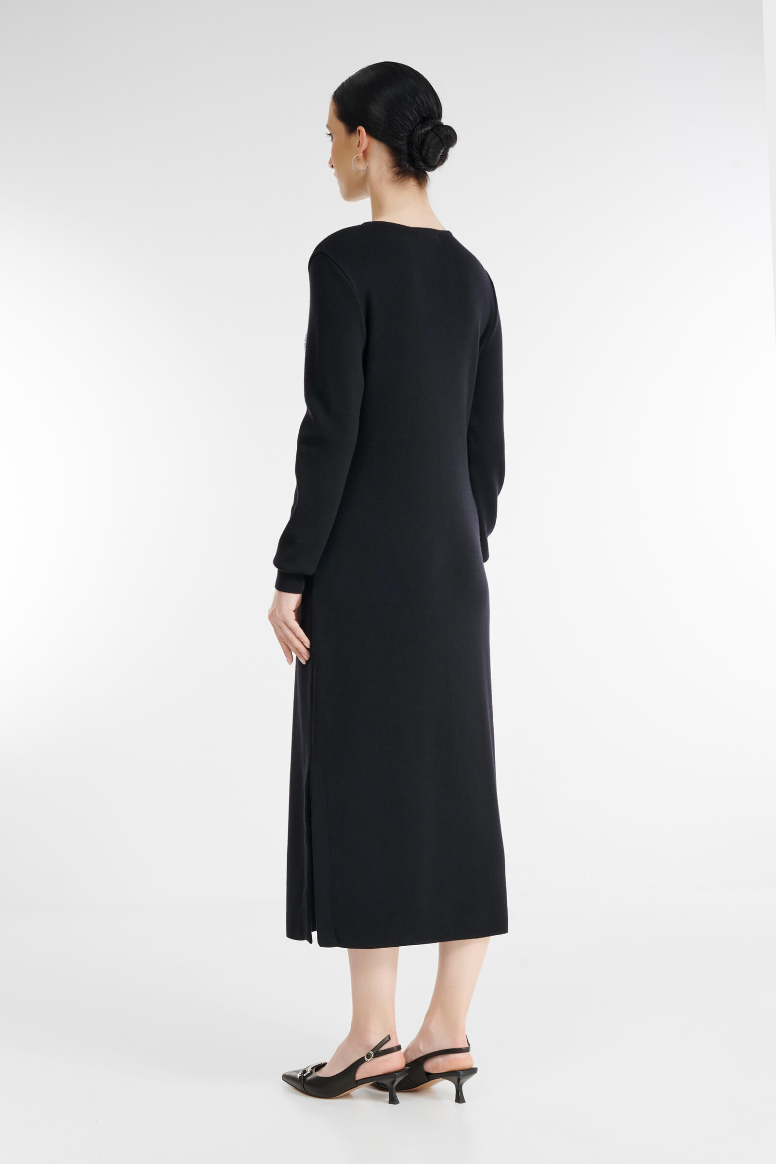 Трикотажное платье с разрезом Бренд Daniela Drei