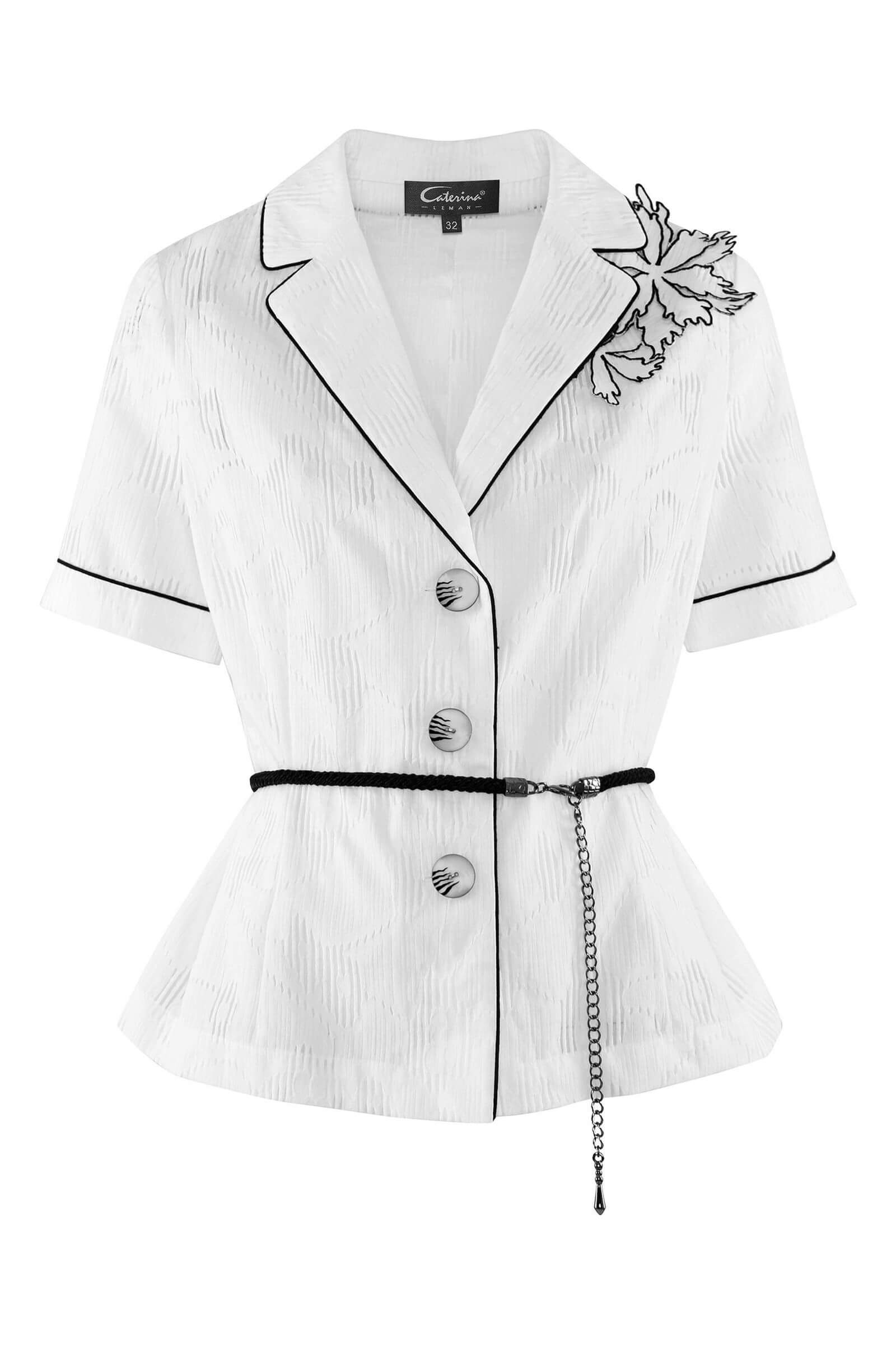 Жакет с перфорацией и нашивками Бренд Caterina Leman