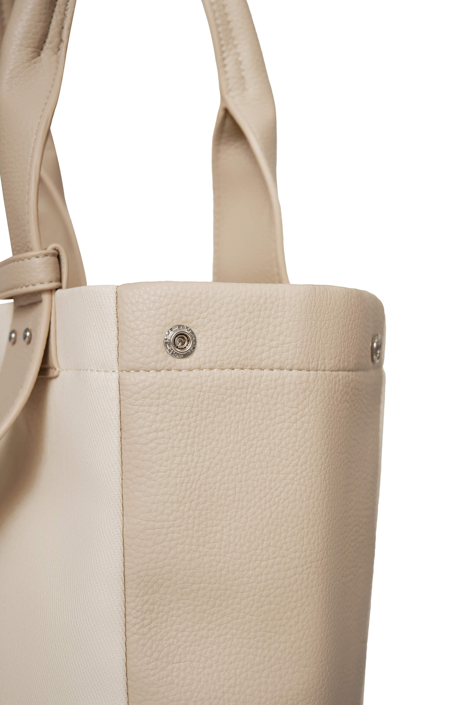 Сумка-шоппер из плотного хлопка с кожаными вставками Бренд MM