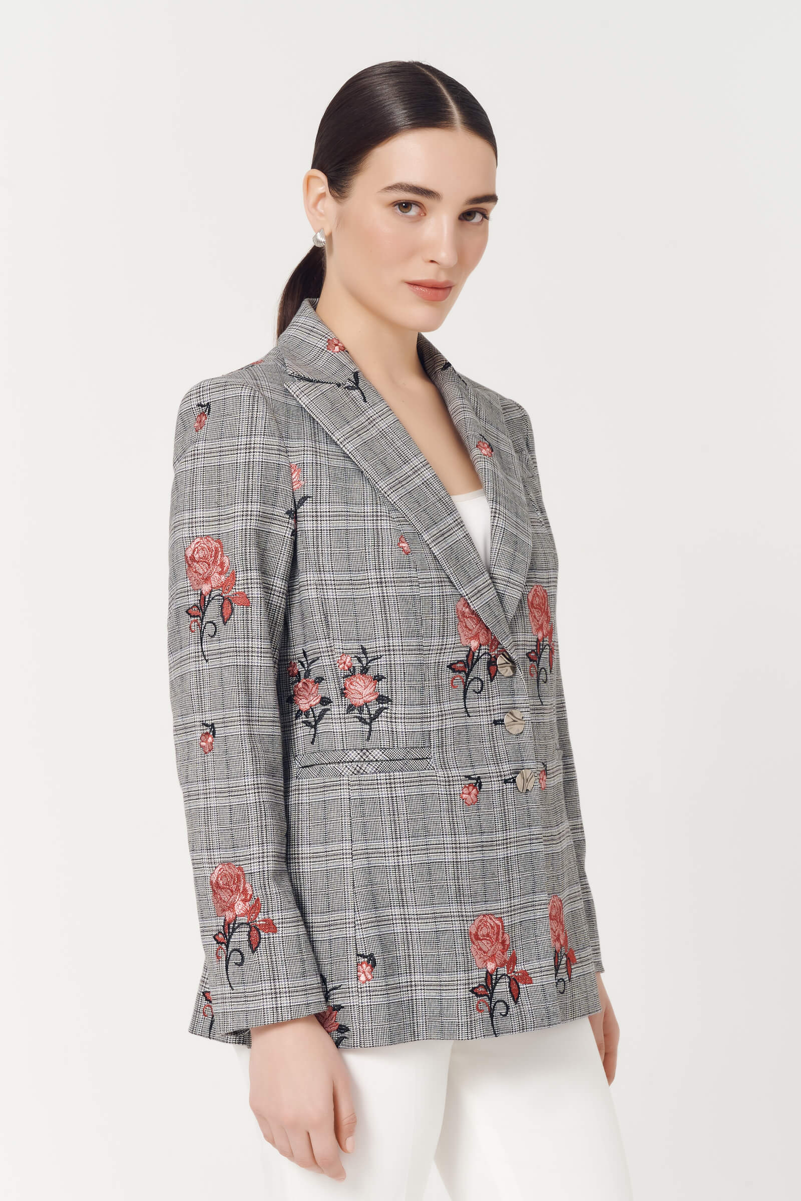 Пиджак с комбинированным принтом Бренд Caterina Leman