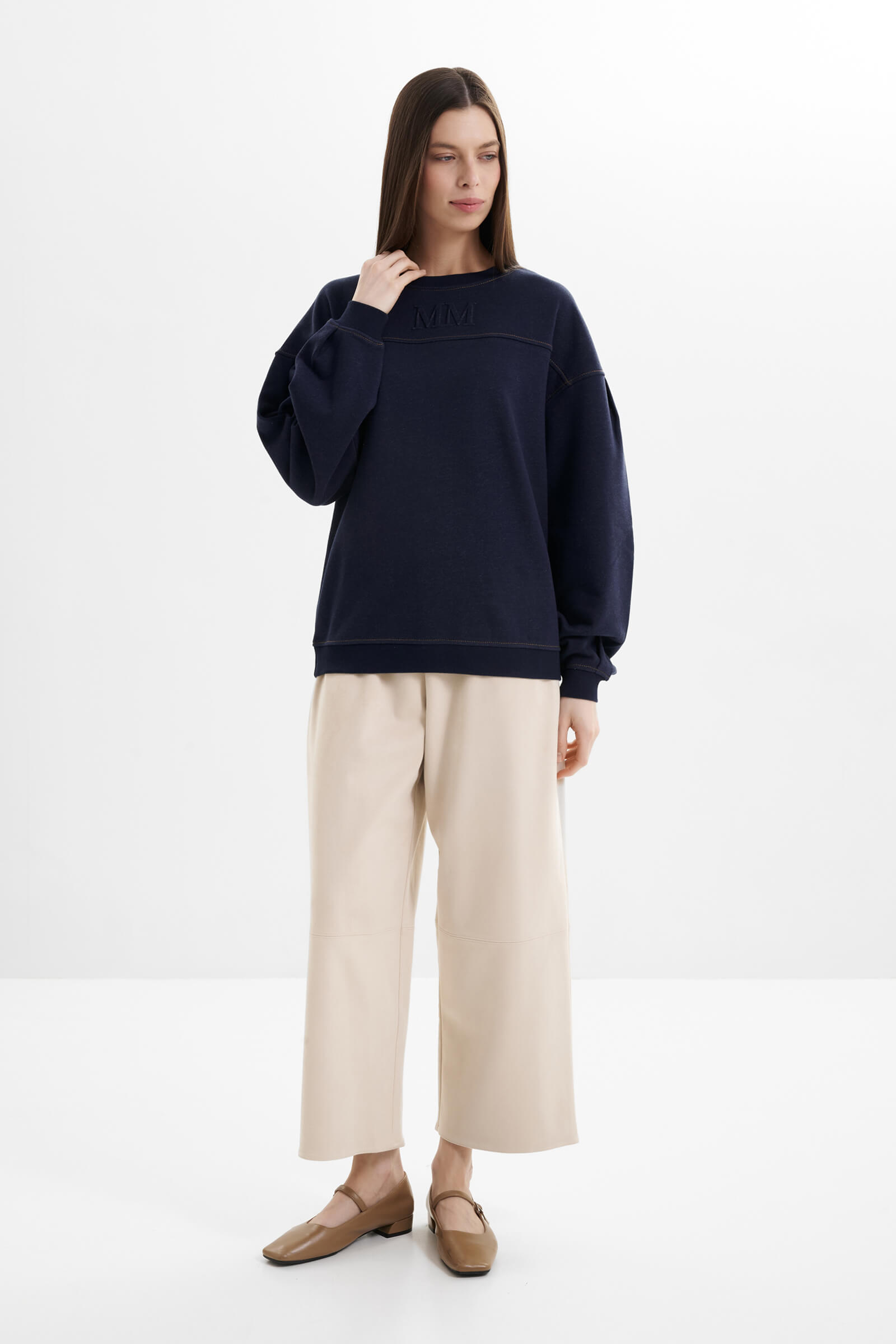 Свитшот из смесового хлопка Бренд MM