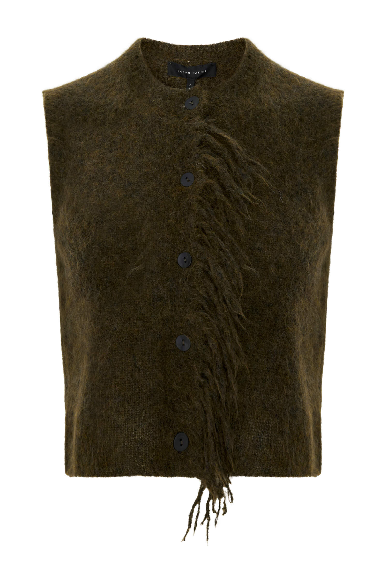 Жилет из шерсти и мохера Бренд Sarah Pacini